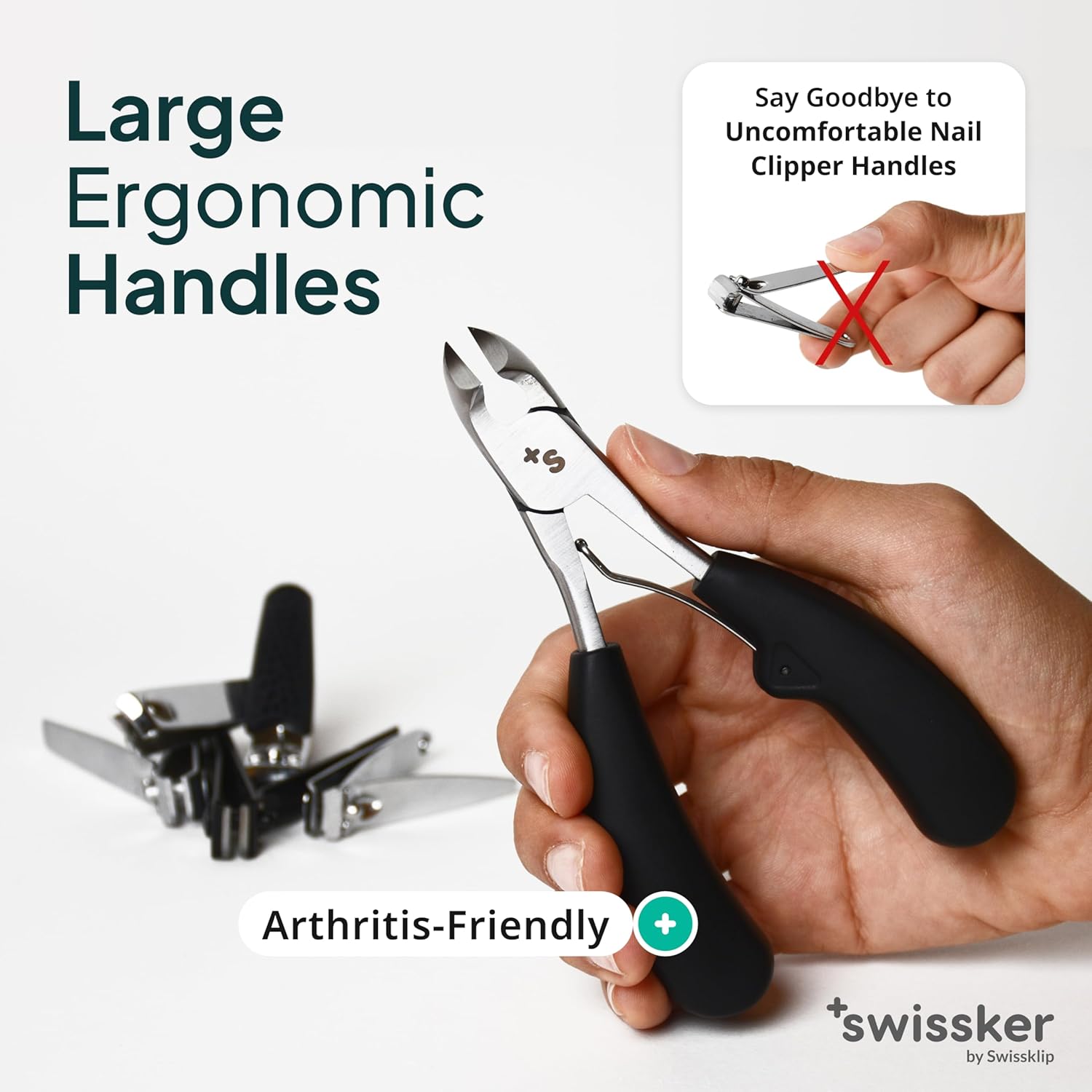 Detalle de Swissker by Swissklip: Heavy Duty Toenail Clippers for Thick Nails