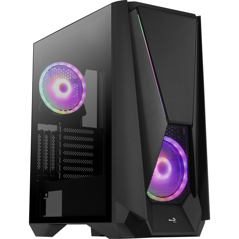 Thumbnail 3 de Aerocool Visor Cristal Templado USB 3.1 RGB Negra 🖥