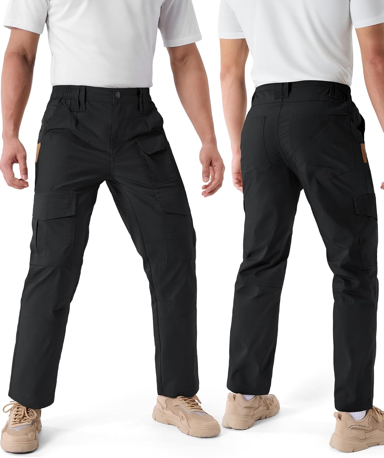 Detalle 2 de IGOLUMON Work Trousers Men Cargo Stretch Fit Tactical Work Pants with Multi-Pockets