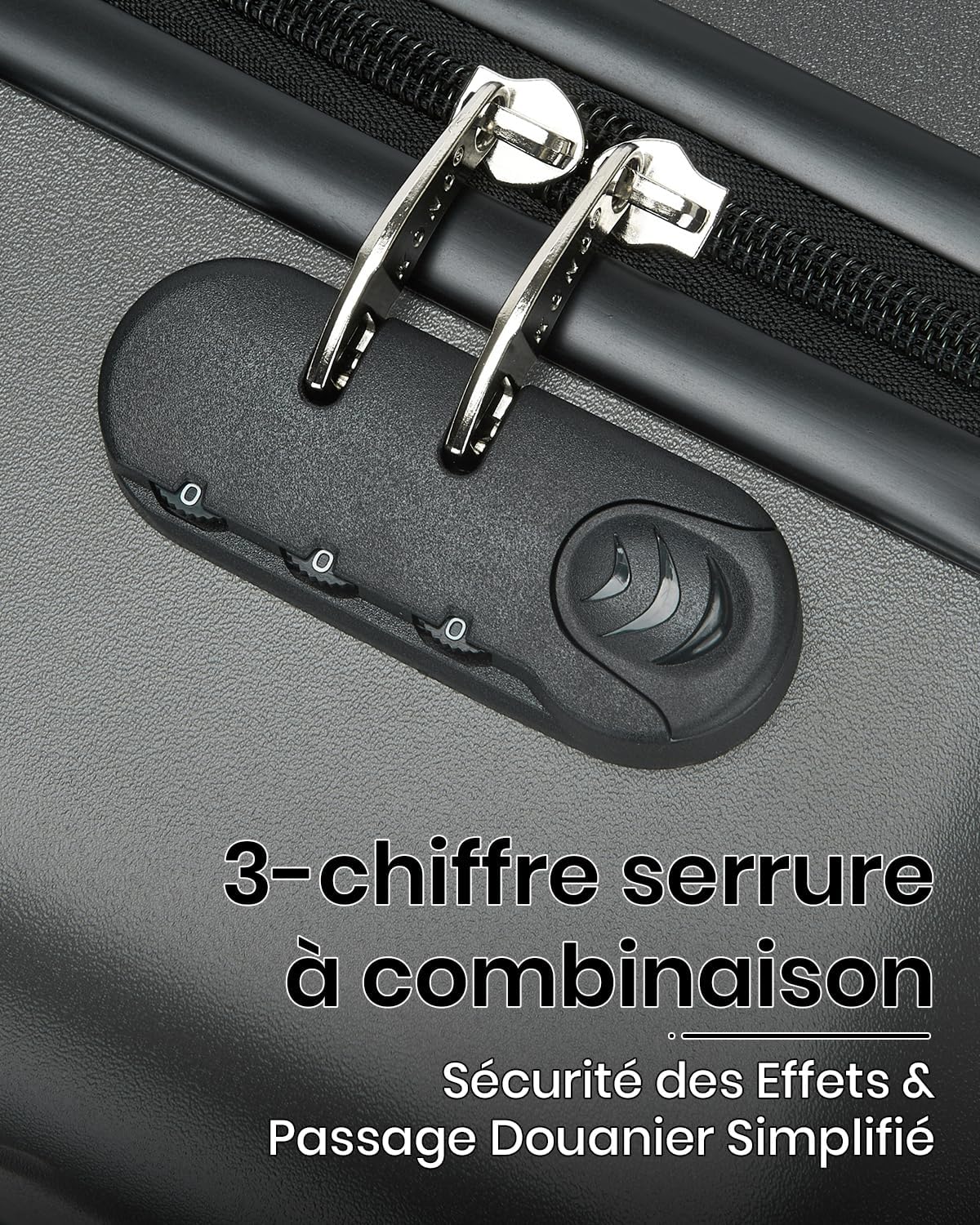 Detalle 2 de Kono Valise Soute 61L ABS+PC – Moyenne taille, légèreté et résistance with 360° roues silencieuses