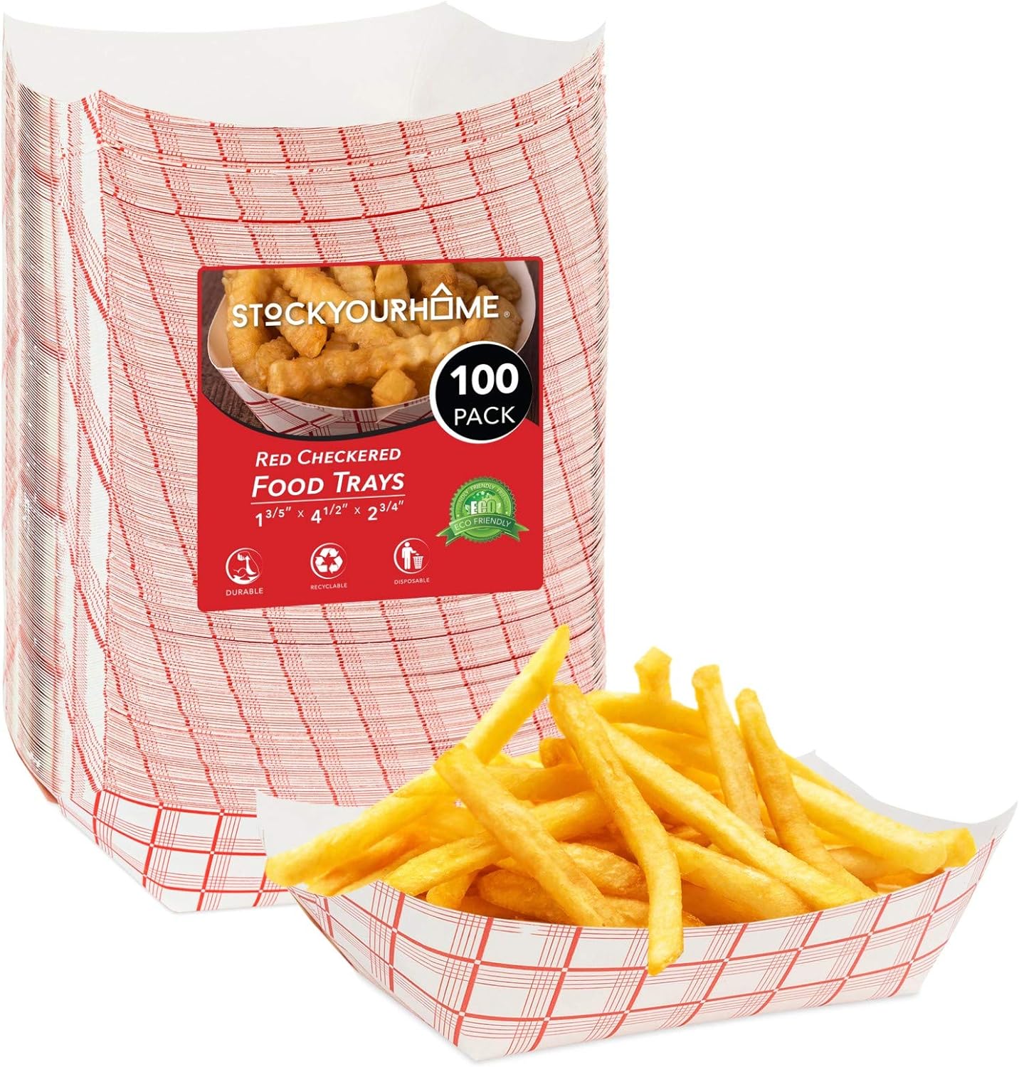 Detalle de Stock Your Home Medium Paper Food Boats 100 Pack