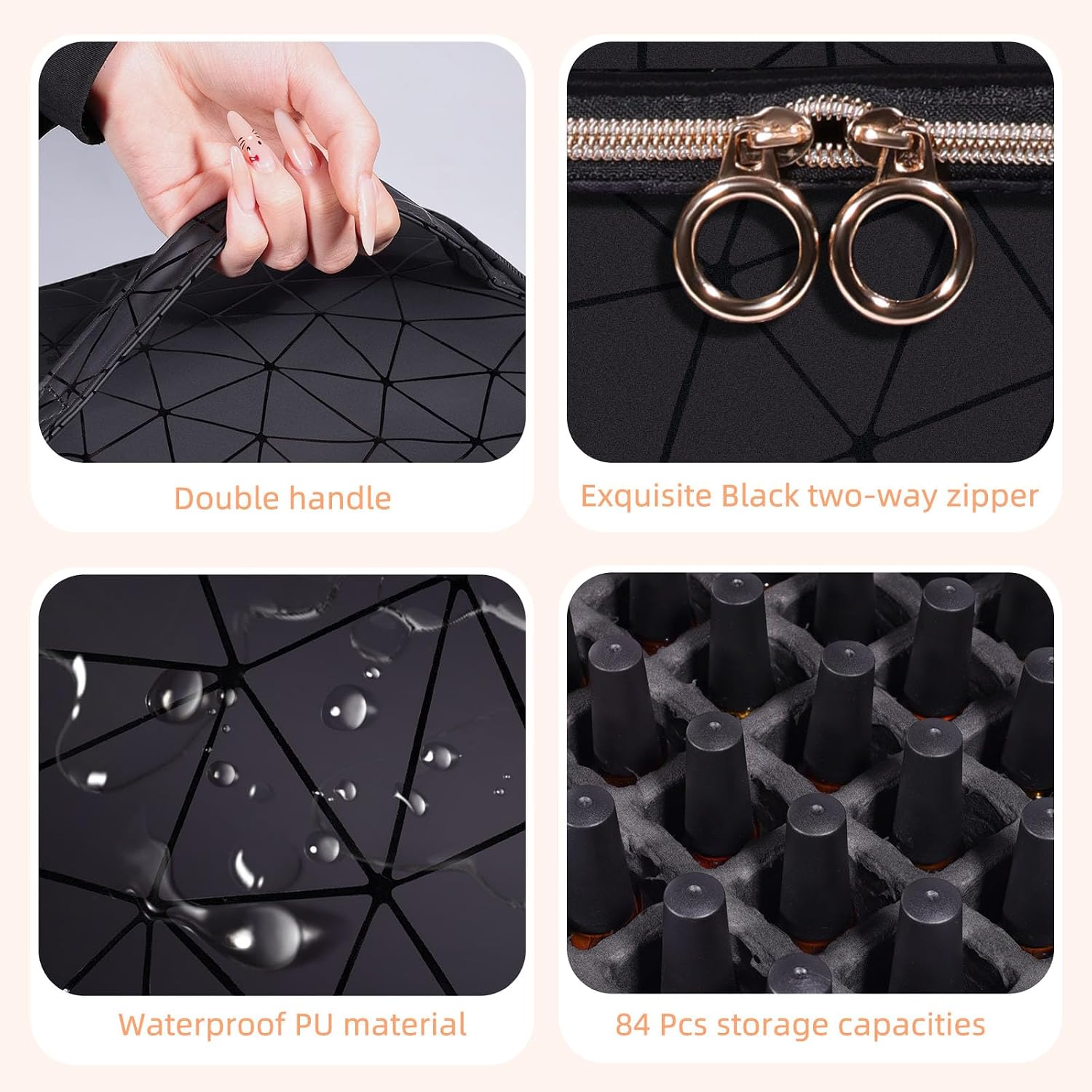 Detalle 2 de Nail Polish Organizer Case 84 Bottles