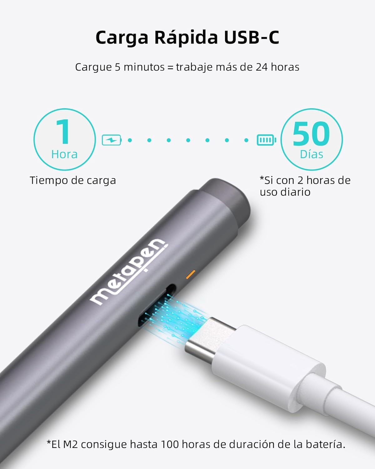 Thumbnail 4 de Metapen M2 Stylus para Surface - 4096 Niveles, Carga USB-C ✏
