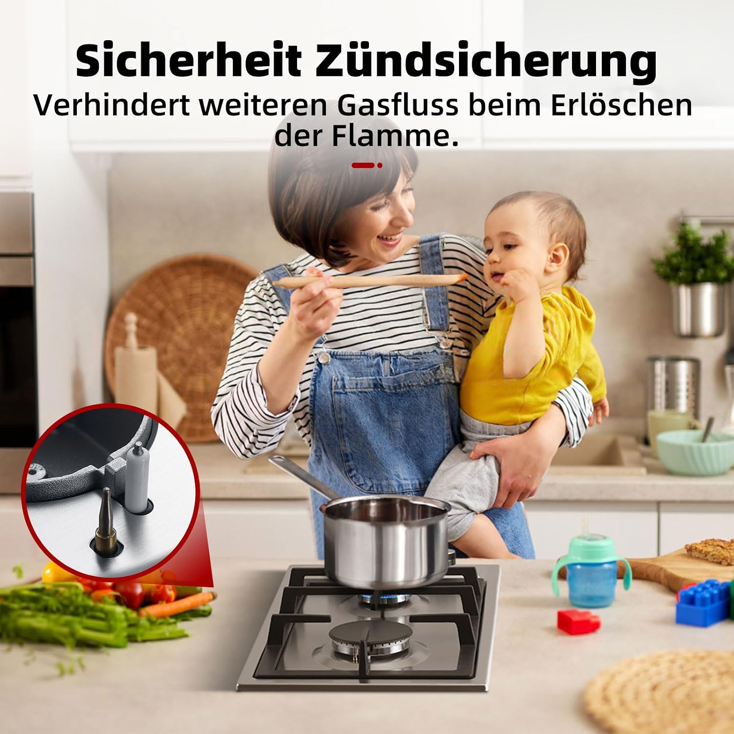 Thumbnail 2 de GASLAND GH30SF 2-flammiges Gaskochfeld 30 cm