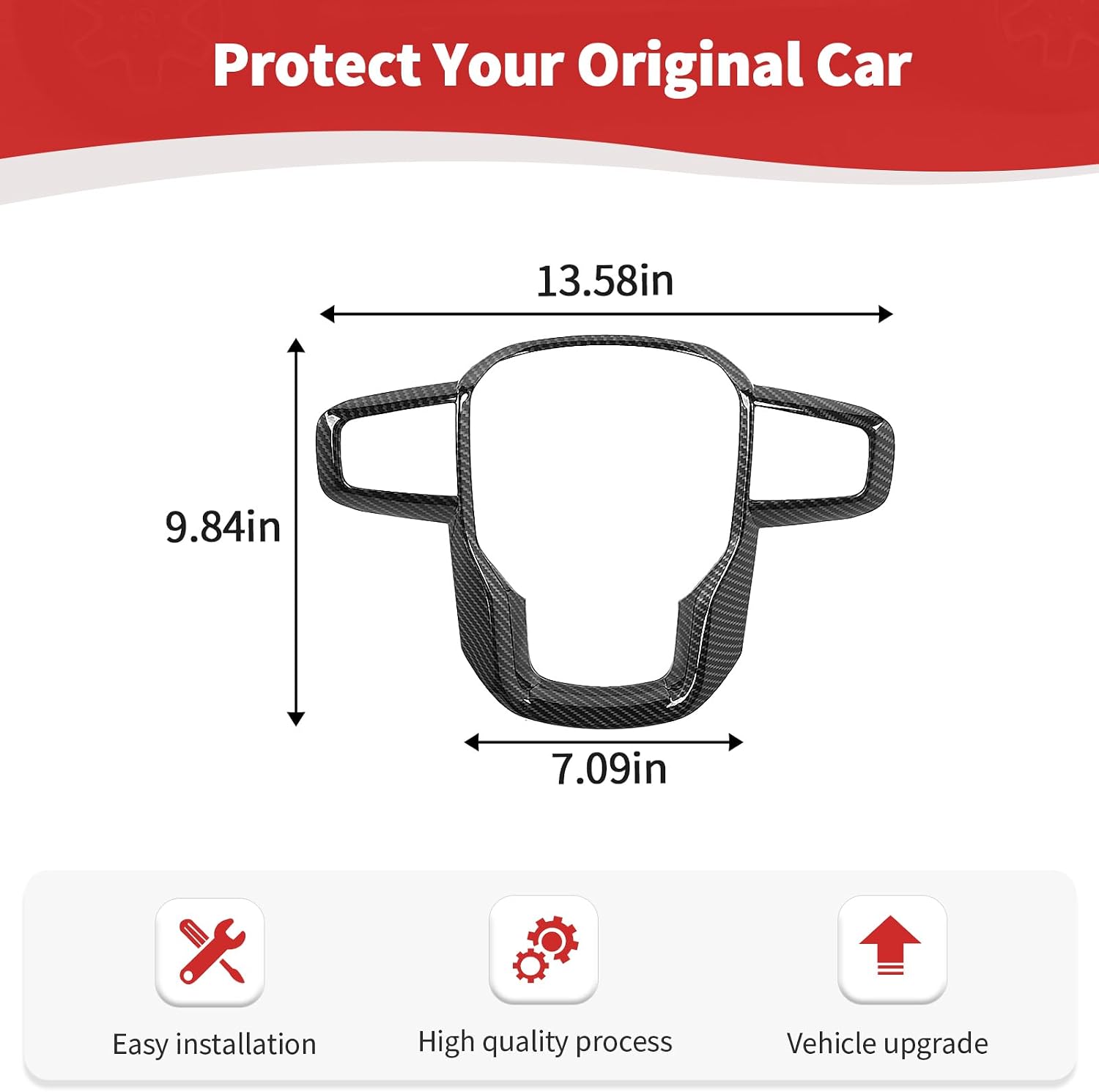 Detalle 2 de JOSHELA Steering Wheel Trim Cover, ABS Plastic