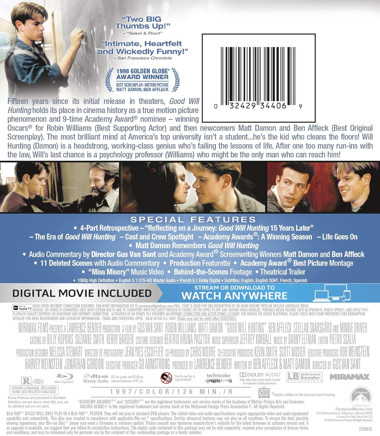 Thumbnail 1 de Good Will Hunting Blu-ray + Digital 🎬