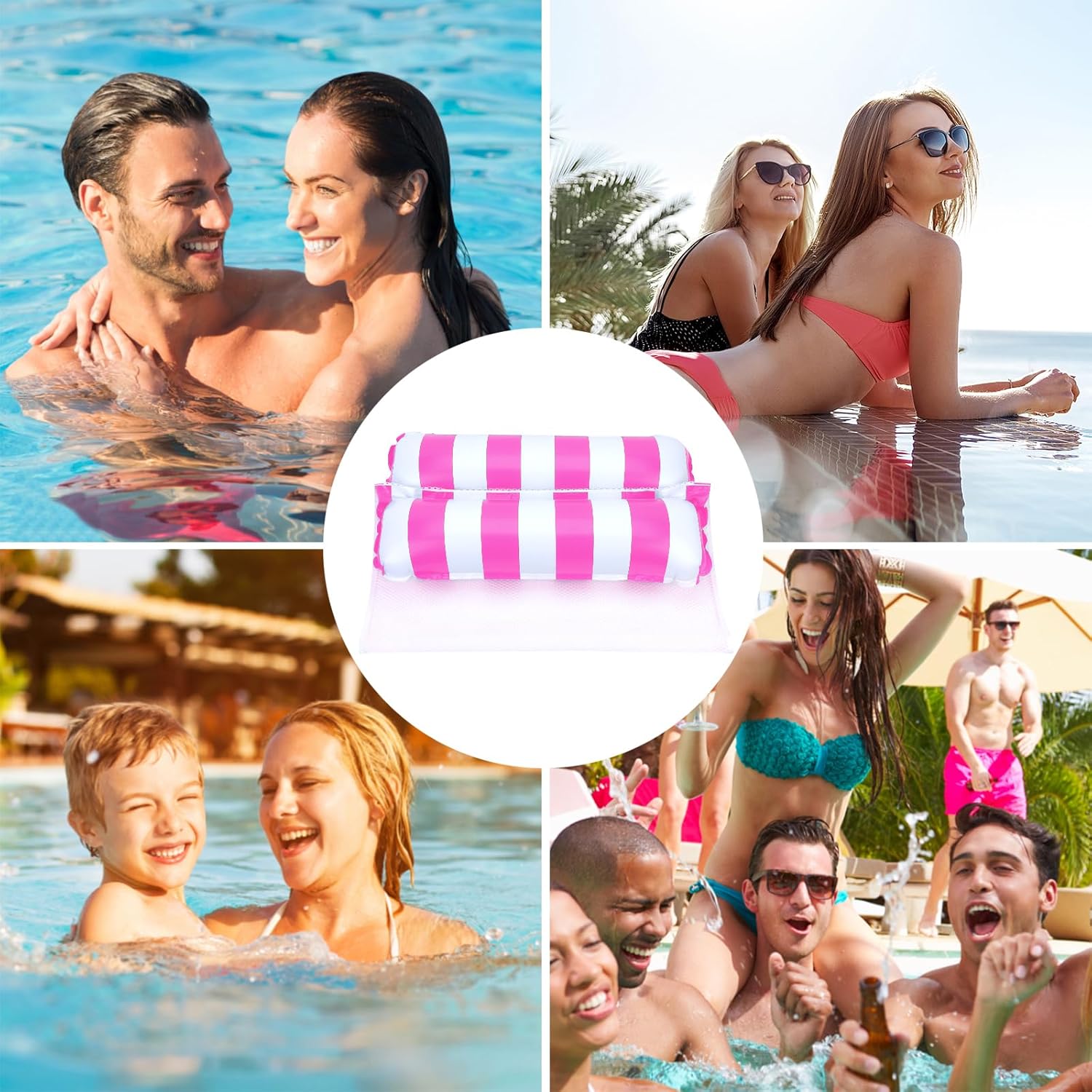 Thumbnail 6 de Arbolisse Luftmatratze Pool Zubehör Spaß – 2er-Set Wasserhängematte 4-in-1