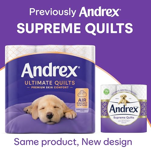 Detalle de Andrex Ultimate Quilt Toilet Roll 24 Rolls – 3-Ply, Bulk Buy, Soft & Thick Sheets