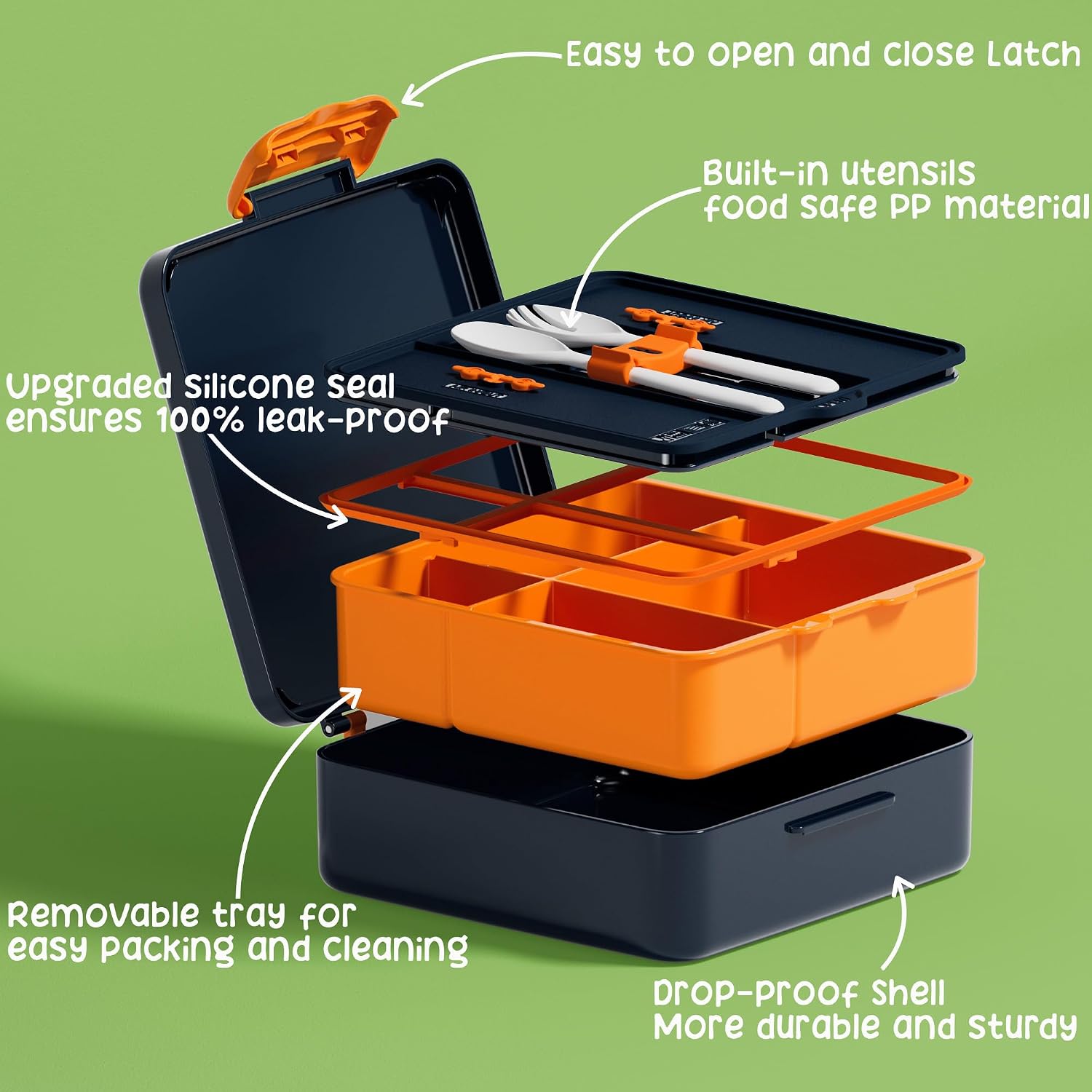 Thumbnail 3 de Fimibuke Kids Bento Lunch Box 4‑Compartment 🍱