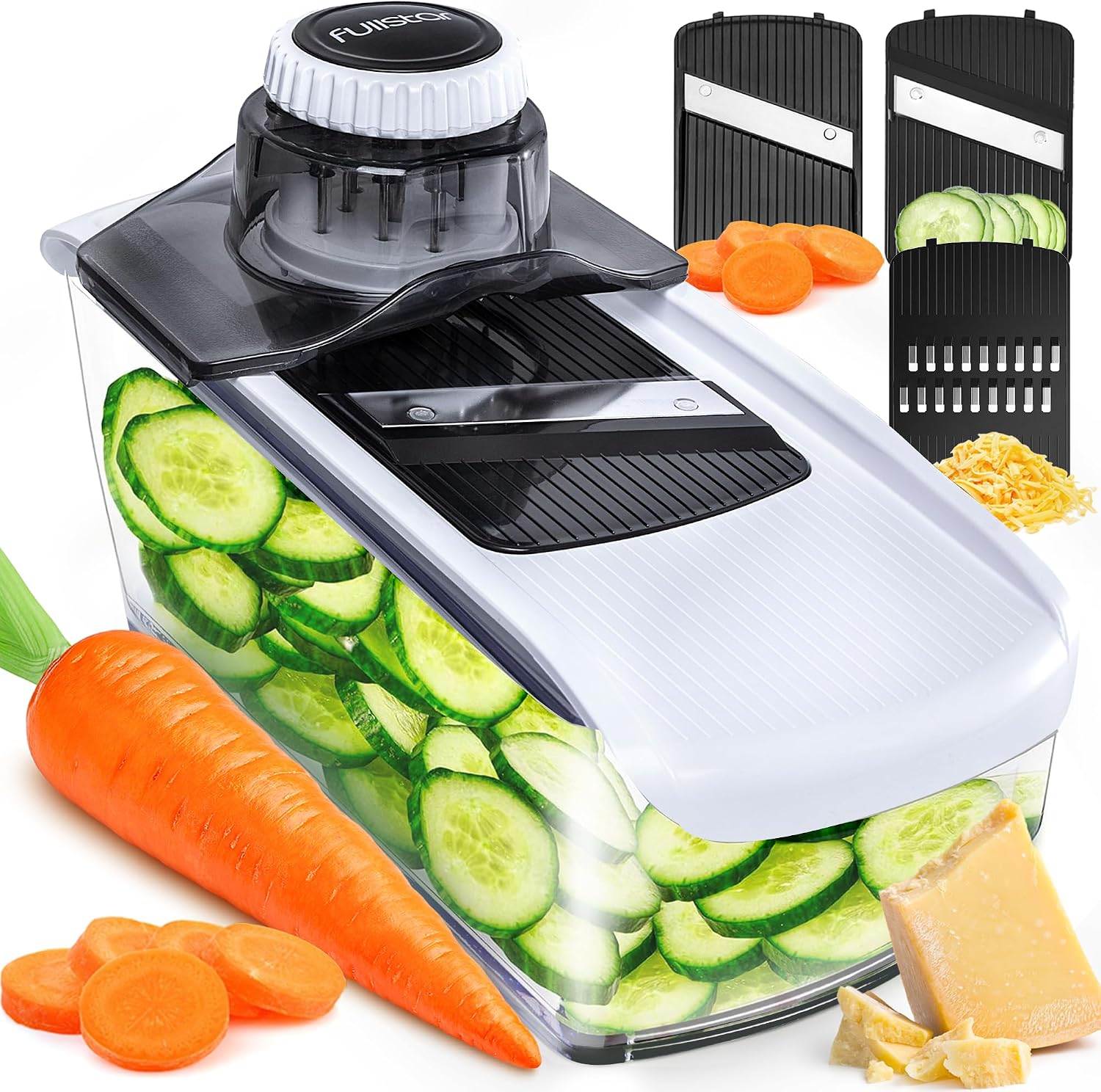 Thumbnail 2 de Fullstar 6-in-1 Mandoline Slicer (White) with Safety Glove
