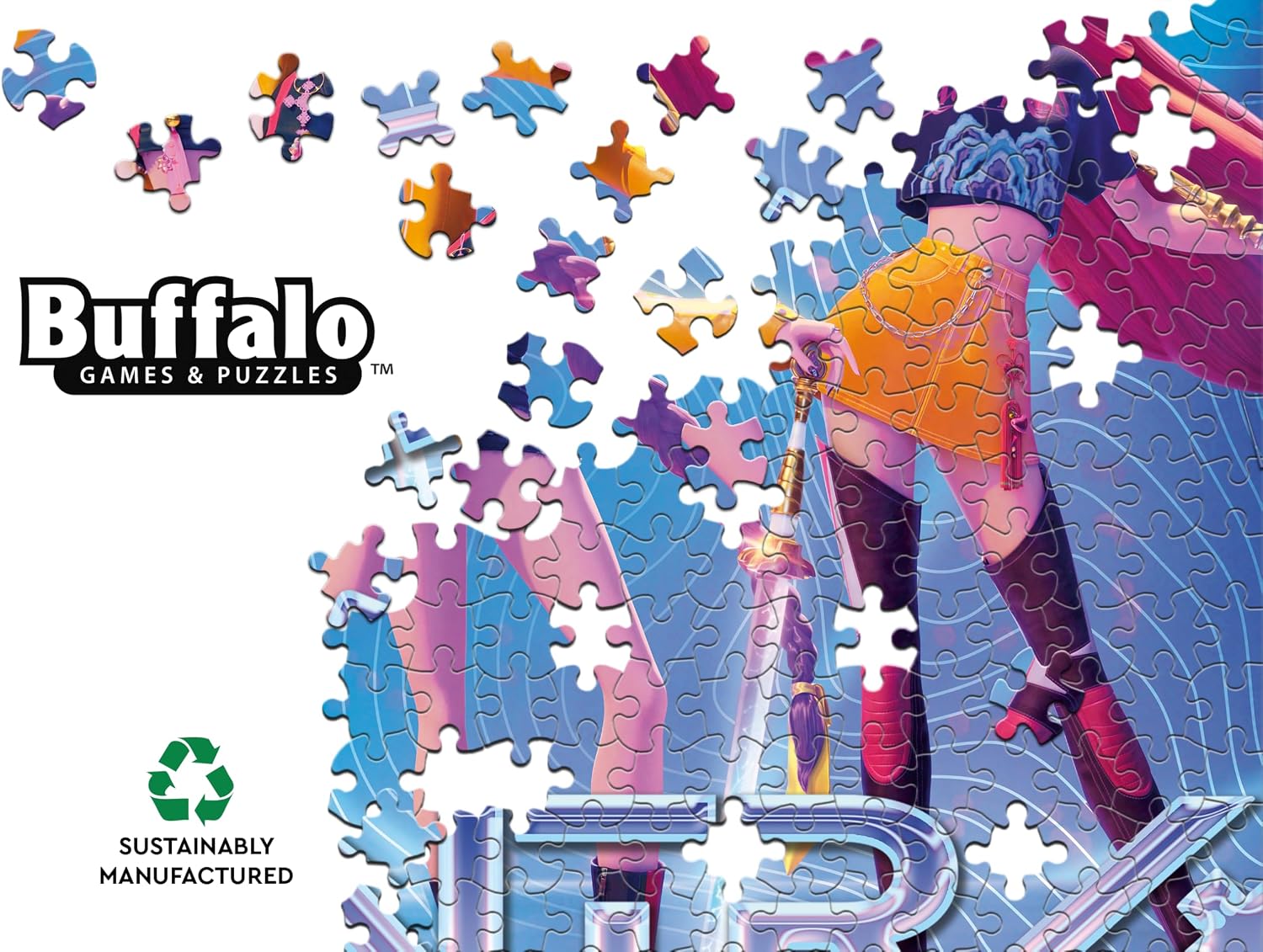 Detalle 2 de Buffalo Games “for The Fans” 500-Piece K-pop Demon Hunters Foil Jigsaw Puzzle