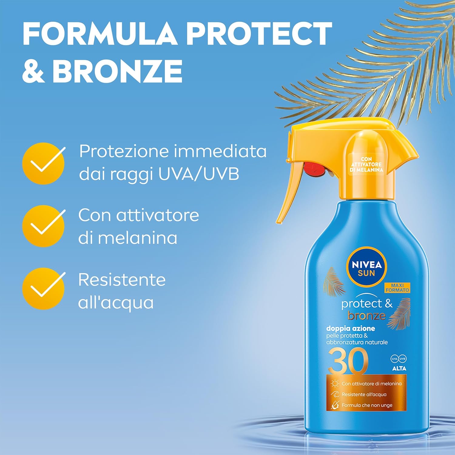 Thumbnail 2 de NIVEA SUN Maxi Crema Solare Spray Protect & Bronze FP30 270 ml – abbronzatura dorata, leggera e resistente all'acqua