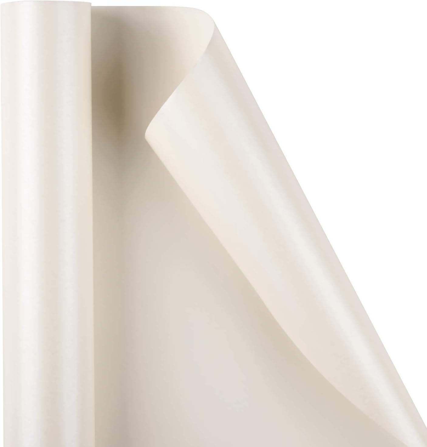 Detalle de RUSPEPA Off White Matte Wrapping Paper - 81.5 Sq Ft, 30in x 32.8ft, Pearly-Lustre Finish