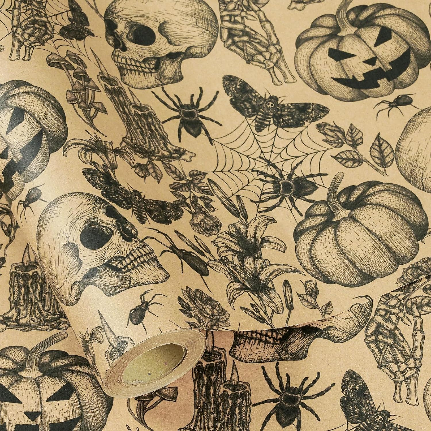 Detalle de RUSPEPA Kraft Wrapping Paper, Mini Roll