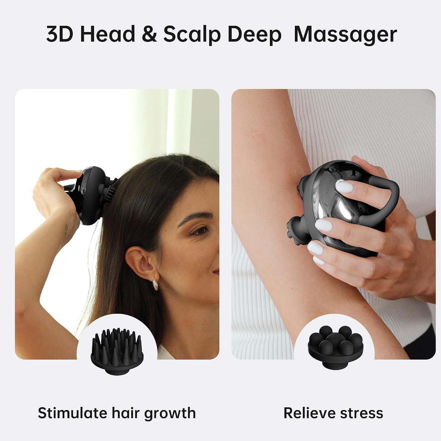 Detalle de COMFIER Kopfhaut-MassagegerĂ€t 3 Modi đ§