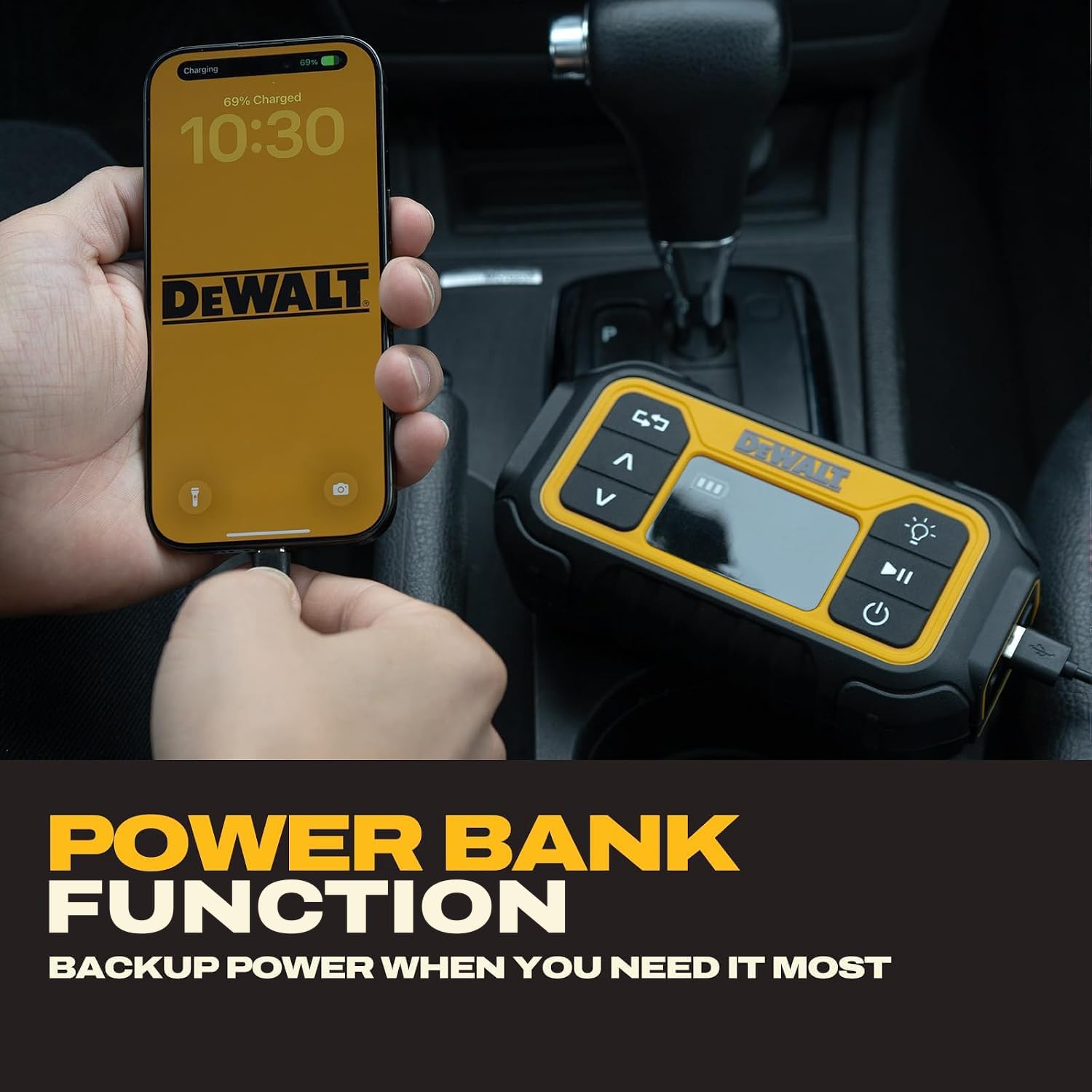 Detalle 1 de DEWALT DXIF1201 Portable Tire Inflator, 150 PSI, Dual Power, Auto Shutoff