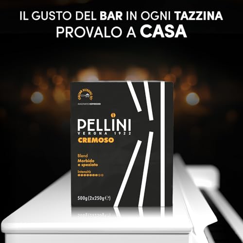 Detalle 2 de Pellini Espresso Gusto Bar N° 46 Cremoso – Due confezioni da 250 g, miscela macinato per espresso