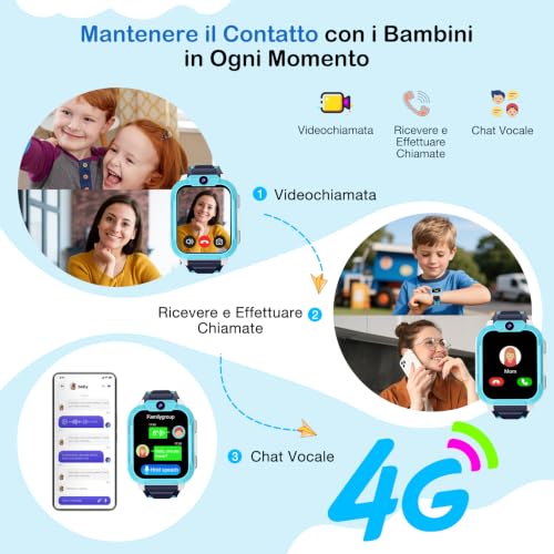 Detalle 2 de Baolubao Smartwatch Bambini 4G con videochiamate e GPS – 1.85