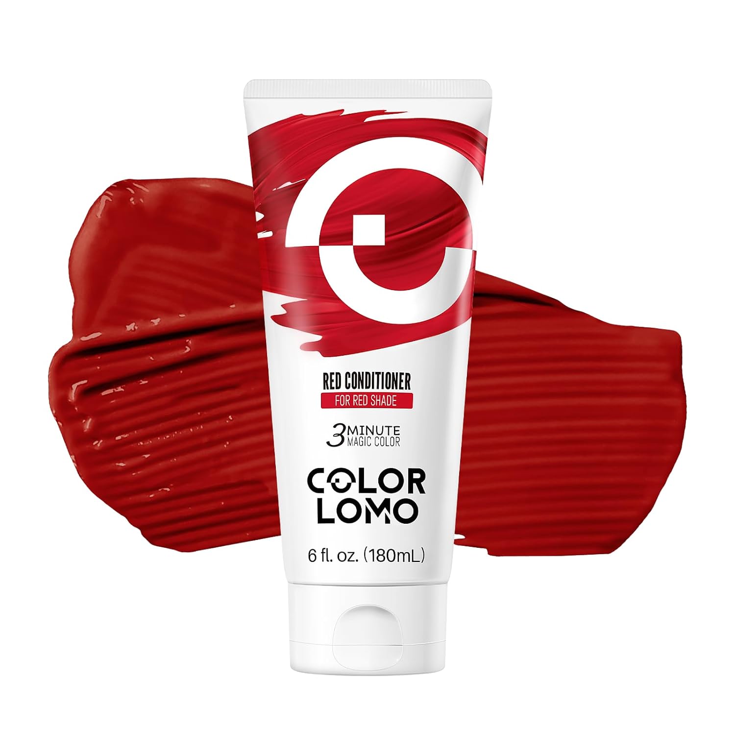 COLORLOMO Semi Permanent Hair Color Red (6 oz) Color Depositing Conditioner with Shea Butter & Almond Oil