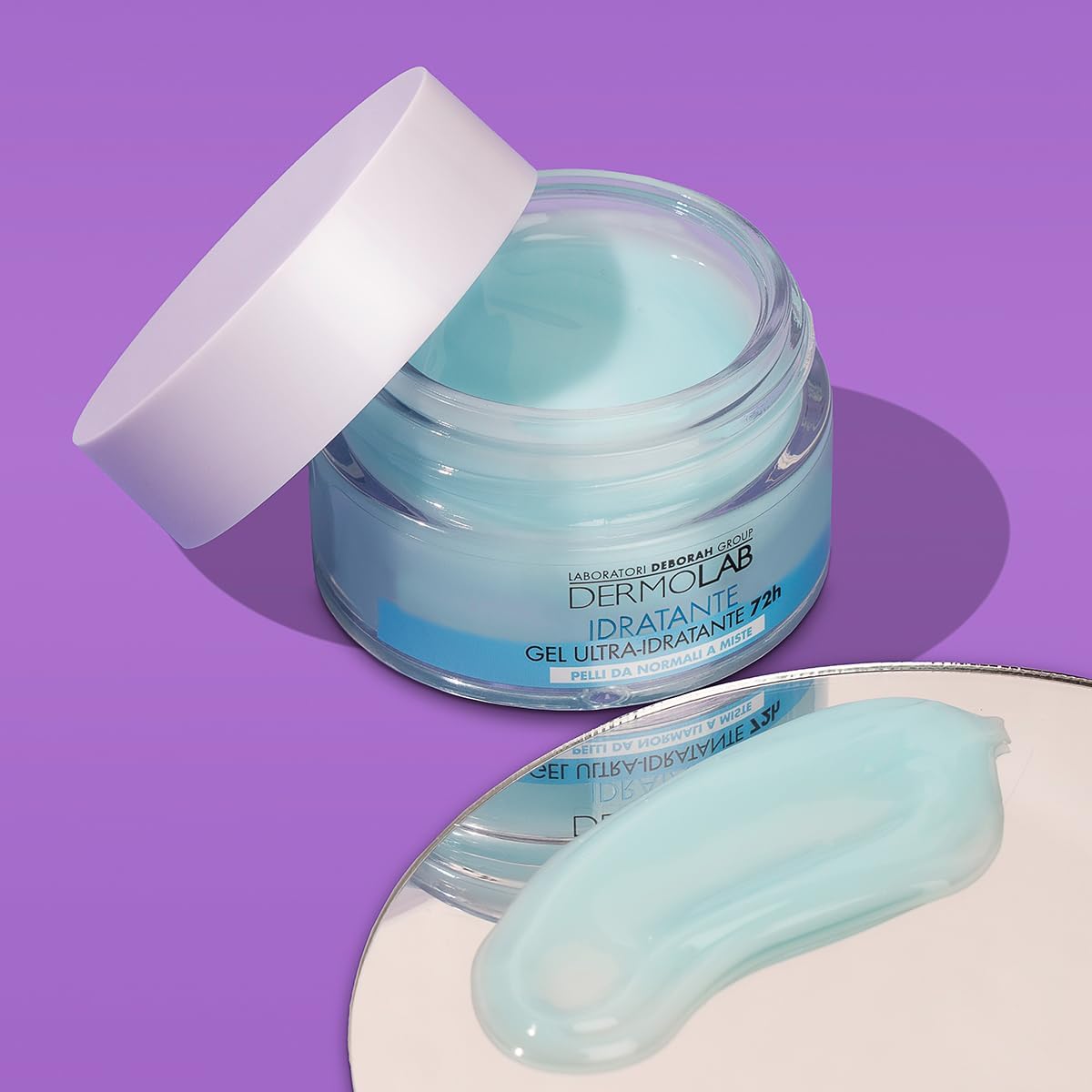 Thumbnail 3 de Dermolab Crema Viso Idratante Gel 72H con acido ialuronico per pelli normali e miste, effetto rimpolpante, 50 ml