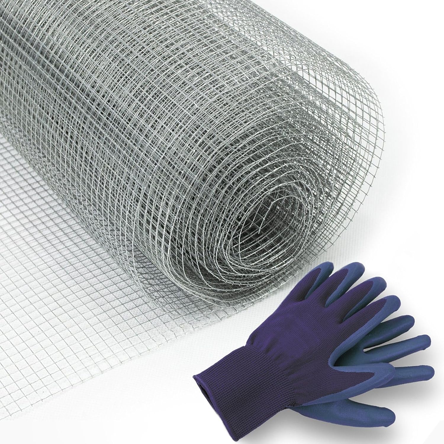 Detalle de casa pura Drahtgitter feinmaschig 6,3 mm verzinkt, 100 cm × 10 m – vielseitiges Drahtgeflecht für Garten und Gehege
