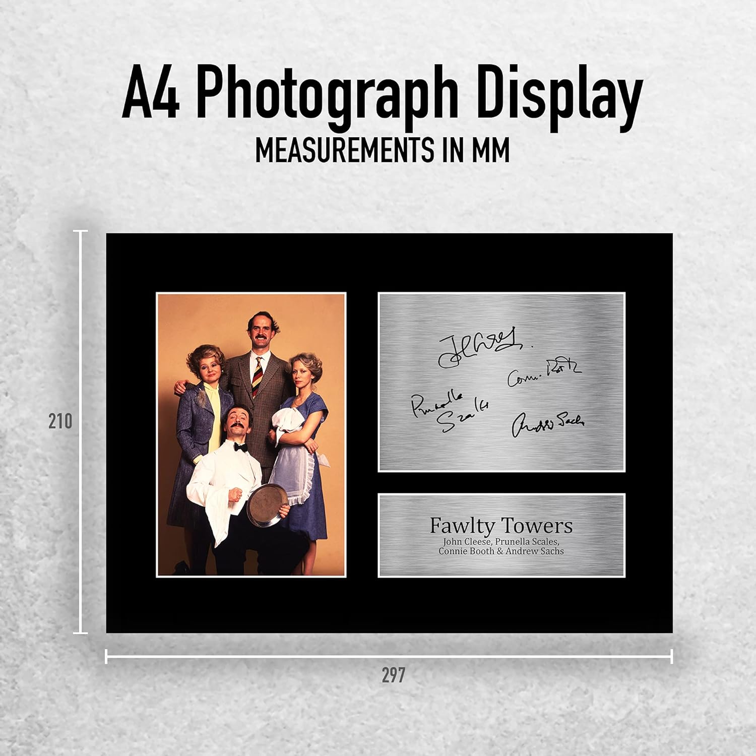 Thumbnail 1 de HWC Trading A4 Fawlty Towers John Cleese & Cast Signed Autograph Picture (TV memorabilia gift)
