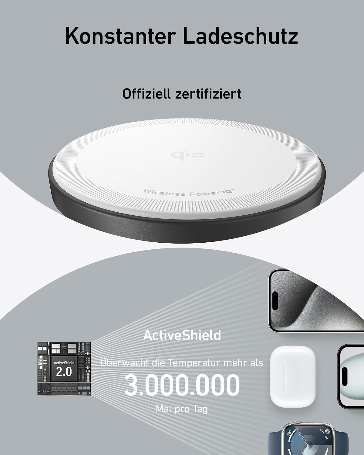 Thumbnail 6 de Anker MagGo 3-in-1 Kabellose Ladestation – 15W Schnelles Laden für iPhone, AirPods und Apple Watch
