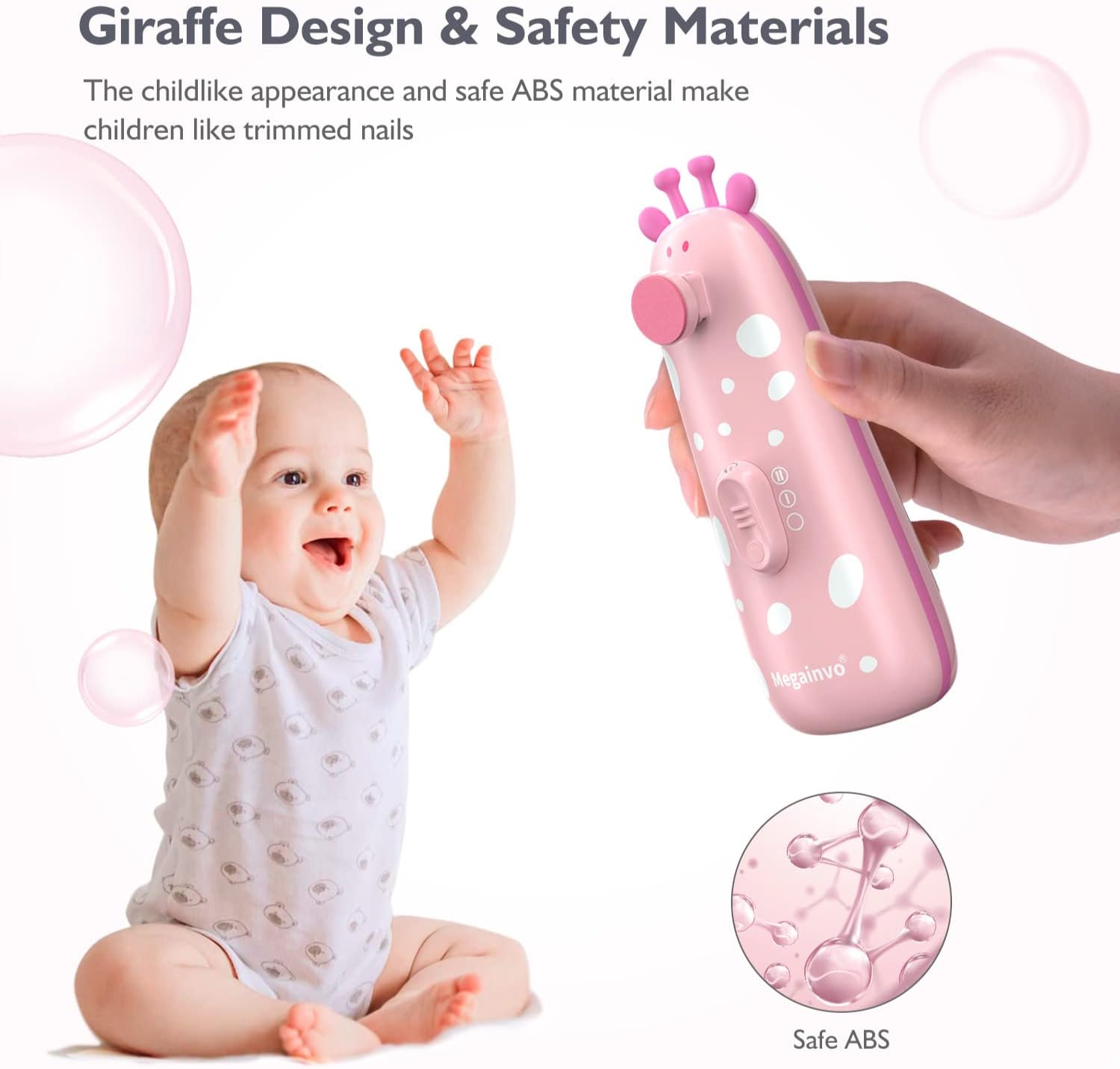 Thumbnail 4 de Tagliaunghie Neonato Elettrico Megainvo 13 in 1 con copertura antipolvere e luce LED