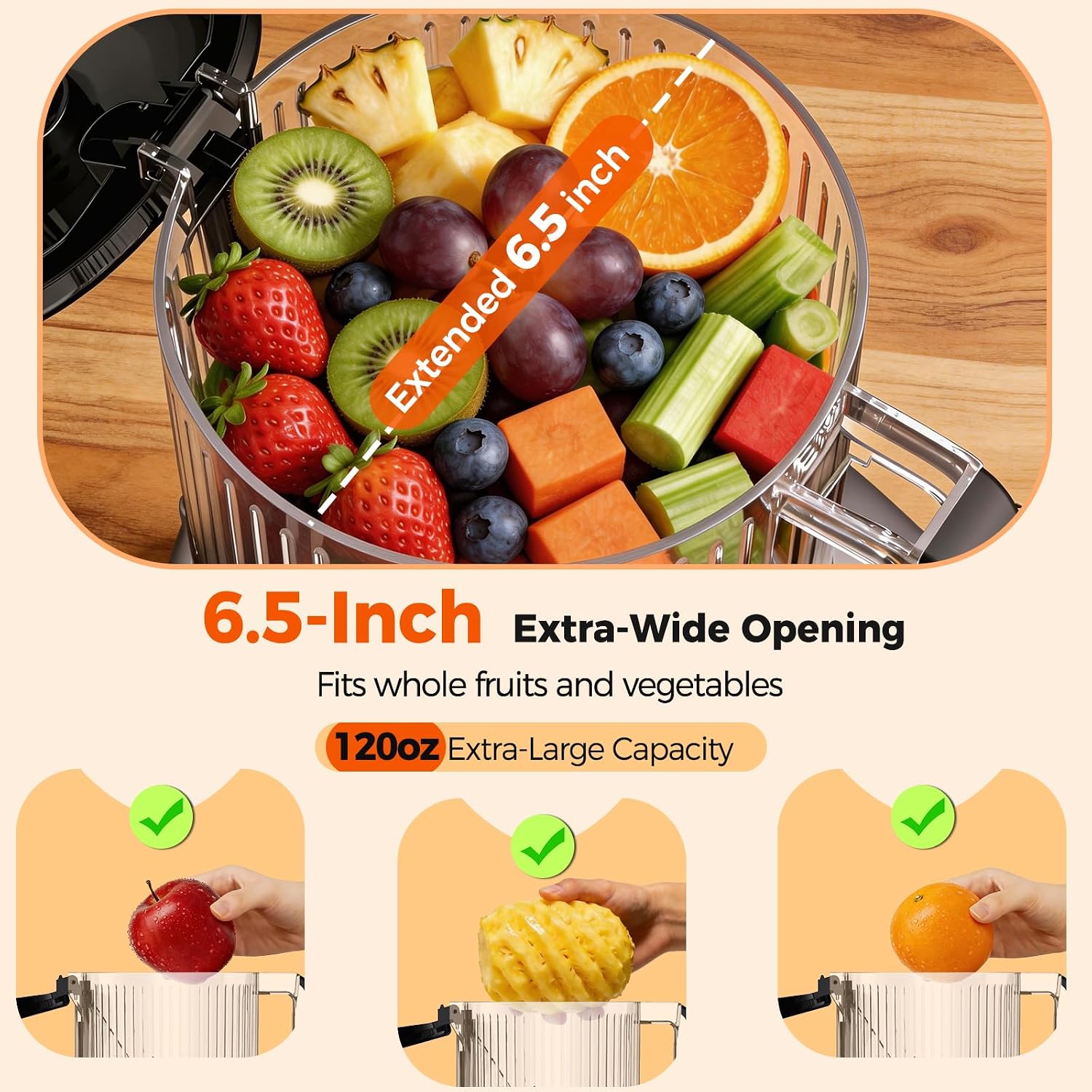 Thumbnail 1 de Juicer Machine, 4-In-1 Cold Press Juicer with Smart Touch Controls