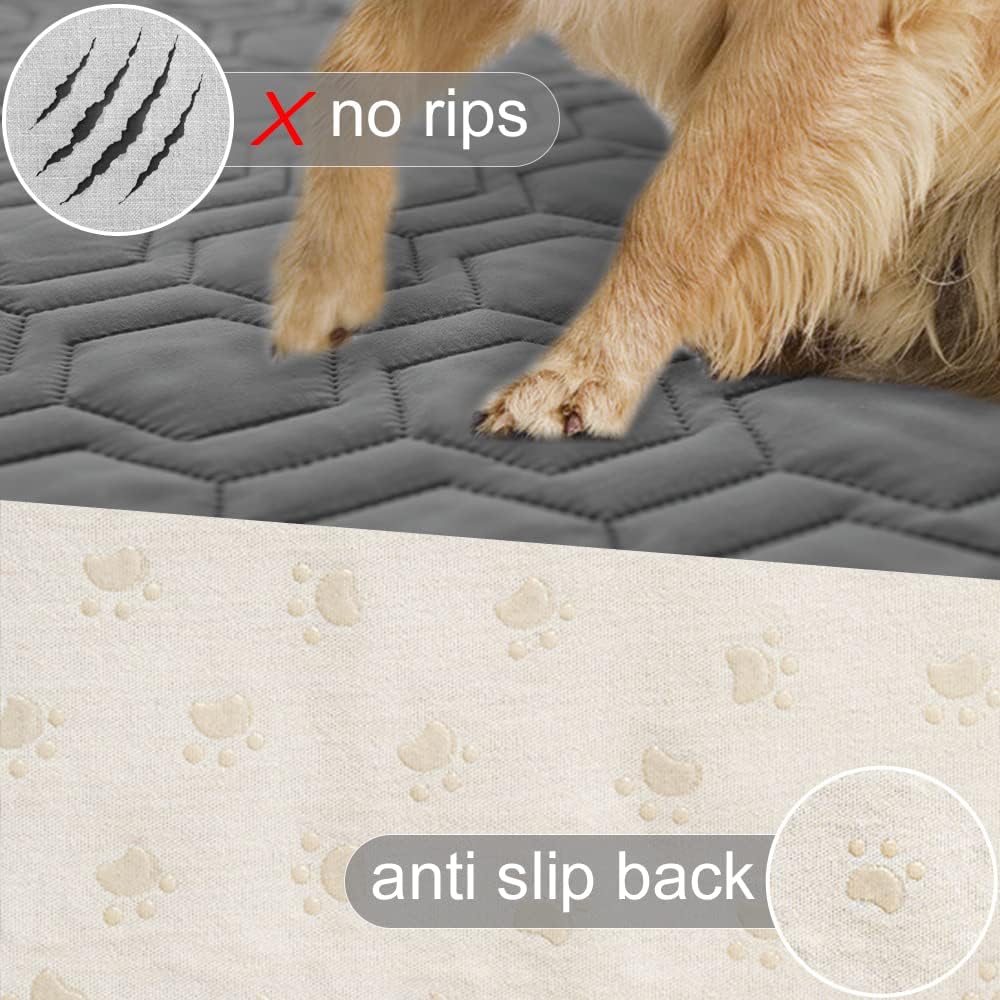 Detalle de Tcksstex Waterproof Dog Couch Cover, Non-Slip, Dark Grey, 30x70