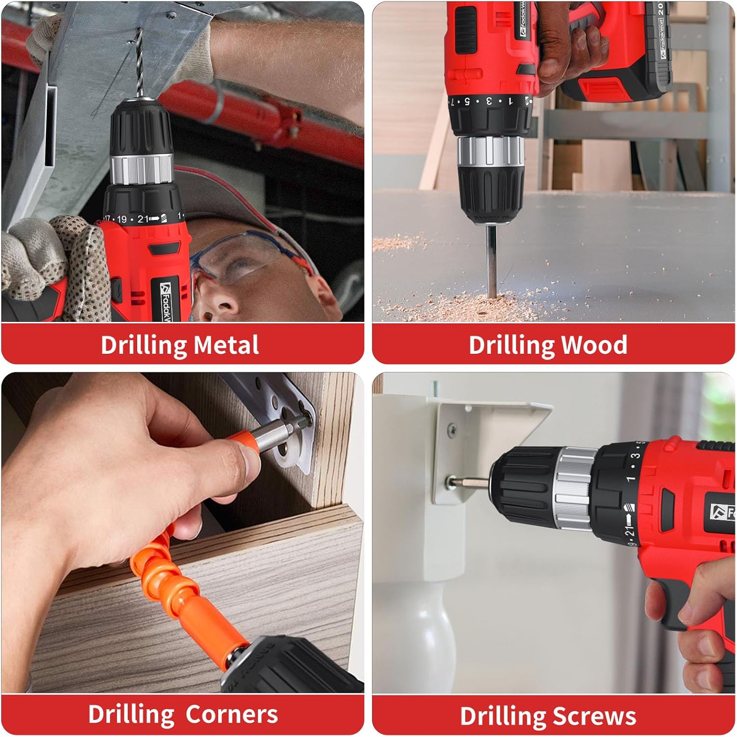 Thumbnail 5 de FADAKWALT Cordless Drill, 1.5 Ah Battery
