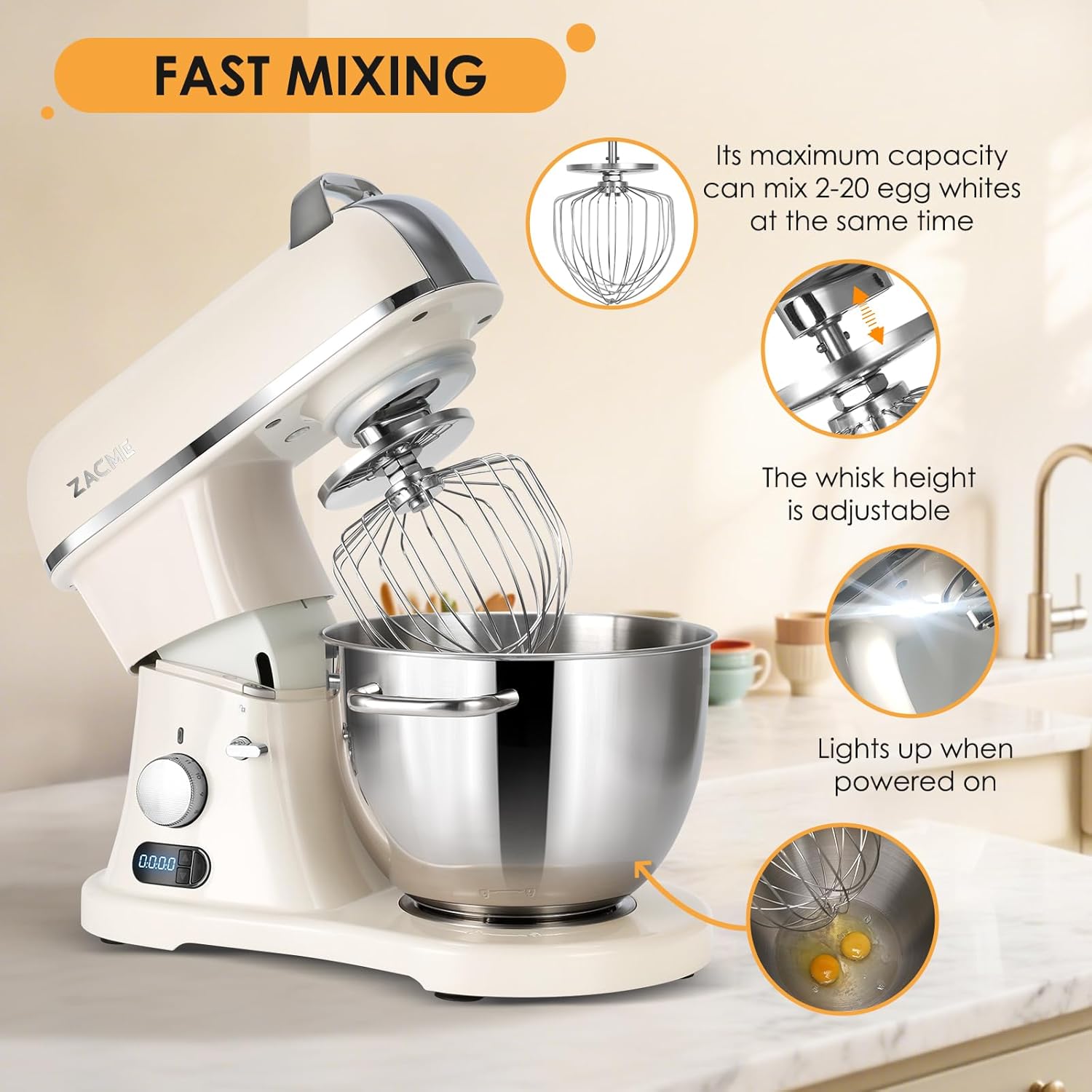 Thumbnail 4 de 8.4QT Stand Mixer 800W Commercial 🥣