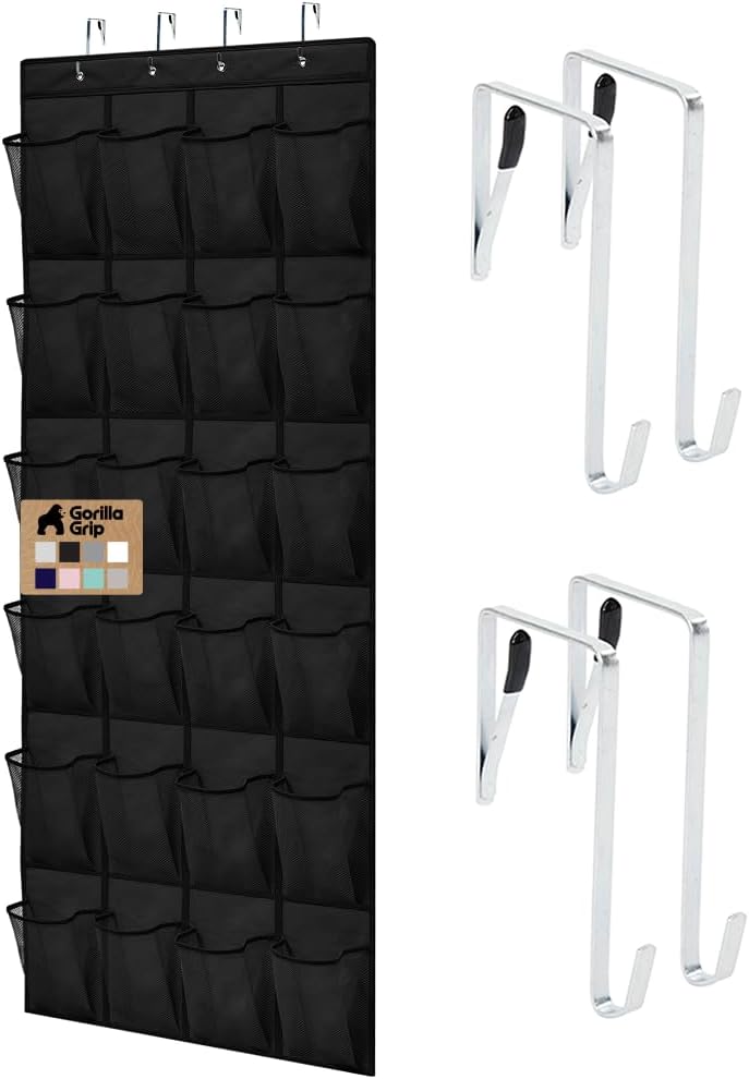 Detalle de GORILLA GRIP Over the Door Shoe Organizer 24 Pockets
