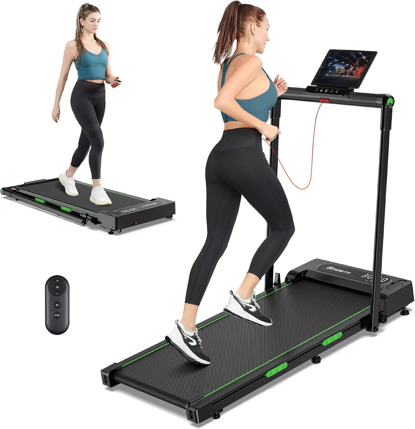 Detalle de THERUN folding treadmill 2.5HP walking pad