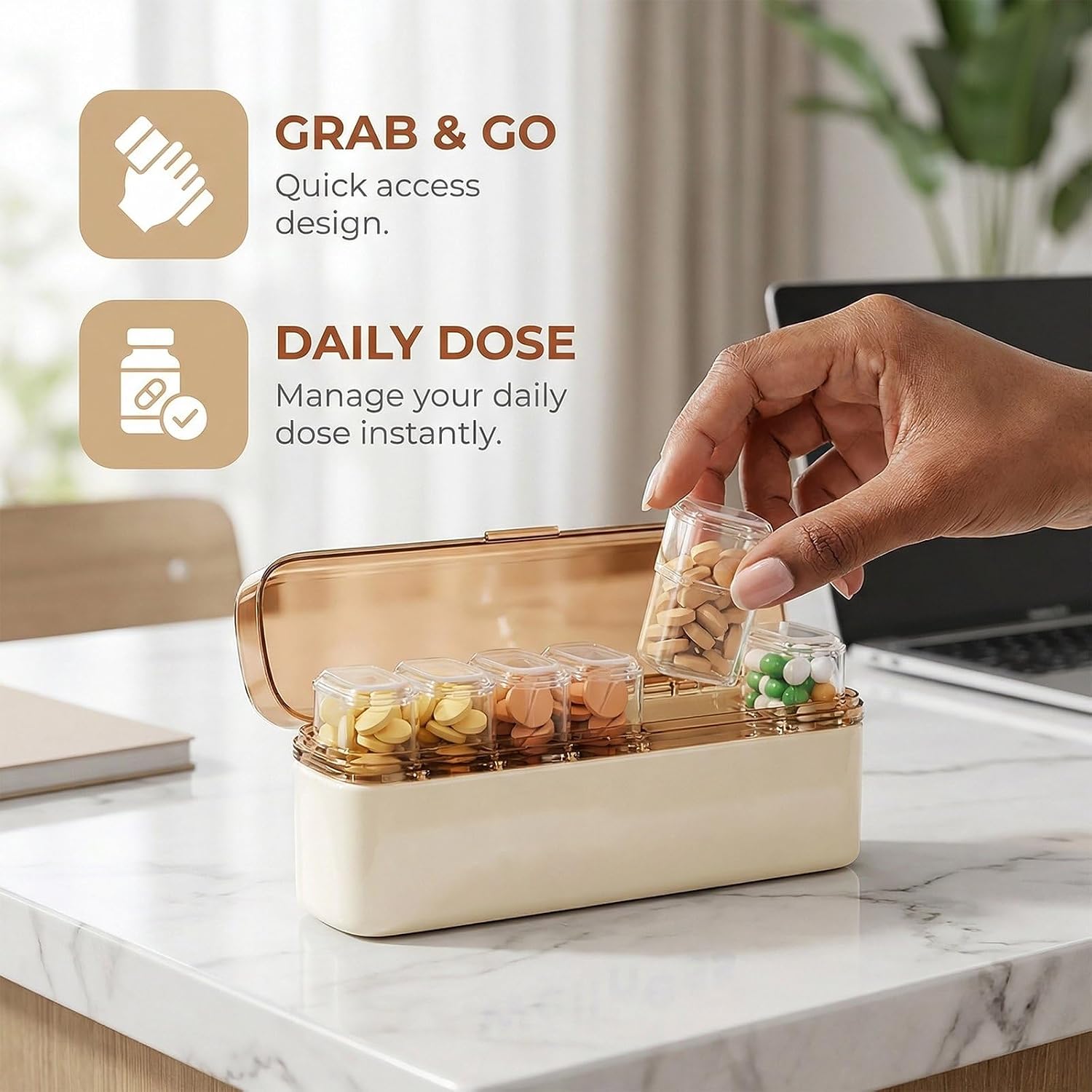 Detalle de Daleweo Weekly Pill Organizer, 7-Day