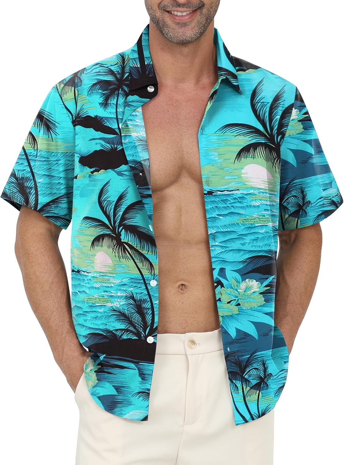 Thumbnail 6 de Gavliuu Hawaiihemd Männer Blumen – Freizeit Strandlook mit Brusttasche, Regular Fit