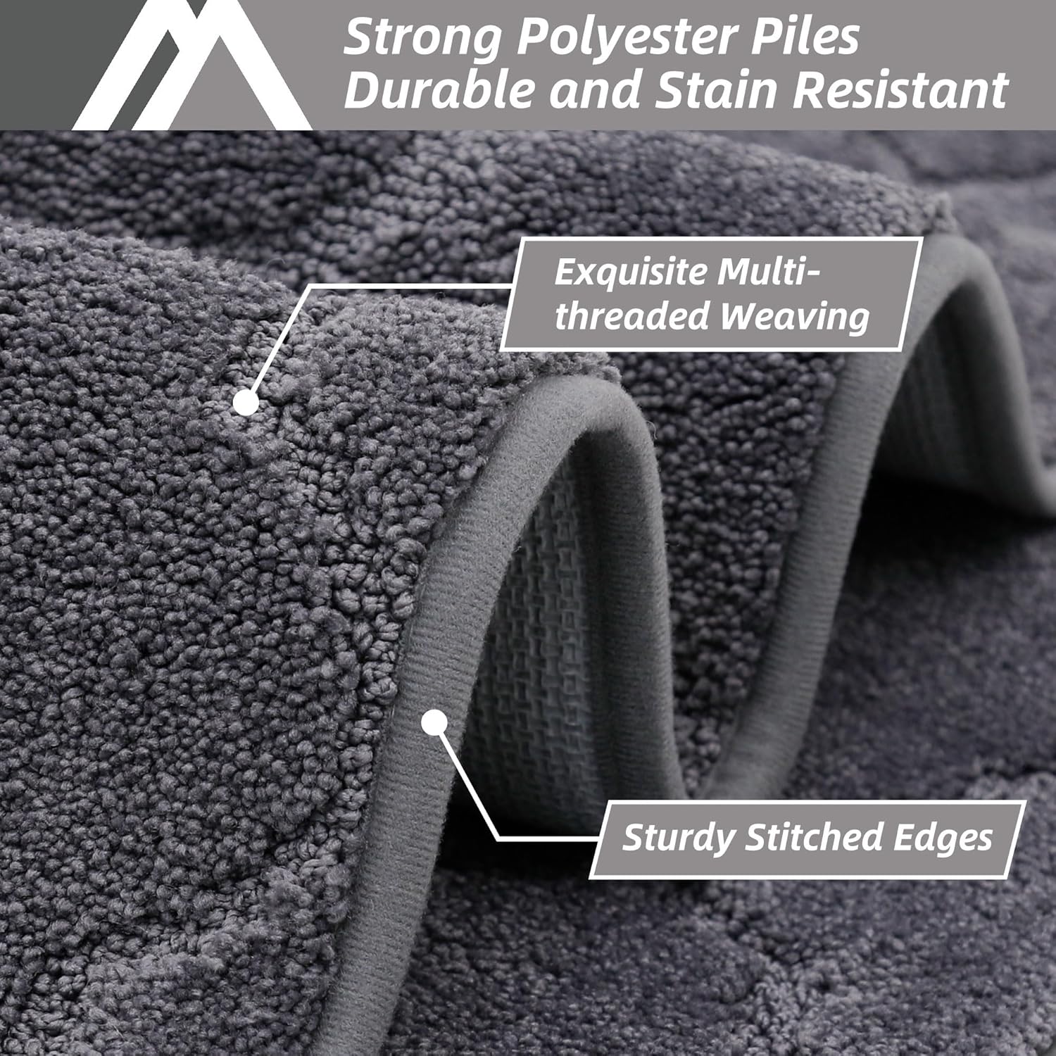 Thumbnail 1 de COSY HOMEER Soft Kitchen Floor Mat 20" x 59" — Non-Slip, Washable, Super Absorbent in Front of Sink (Dark Grey)