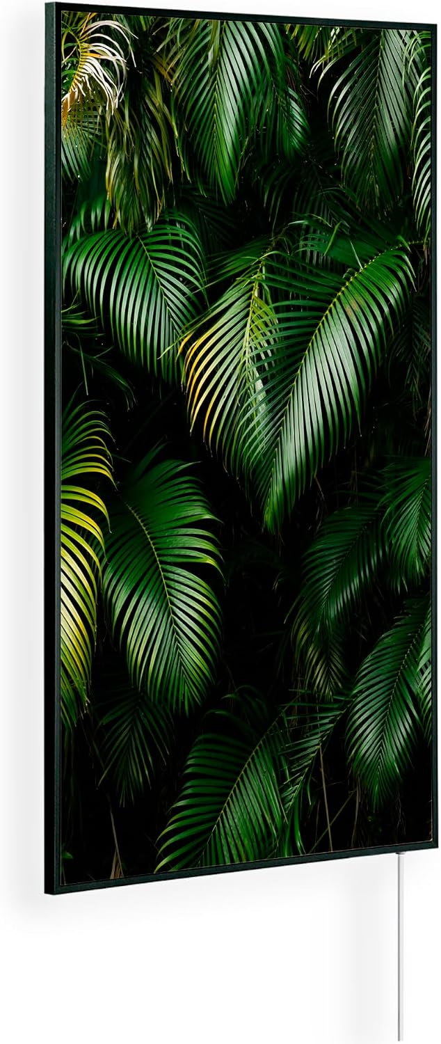 Detalle de Könighaus Ambient infravärmare med Tropicana-motiv, 800 W, svart ram
