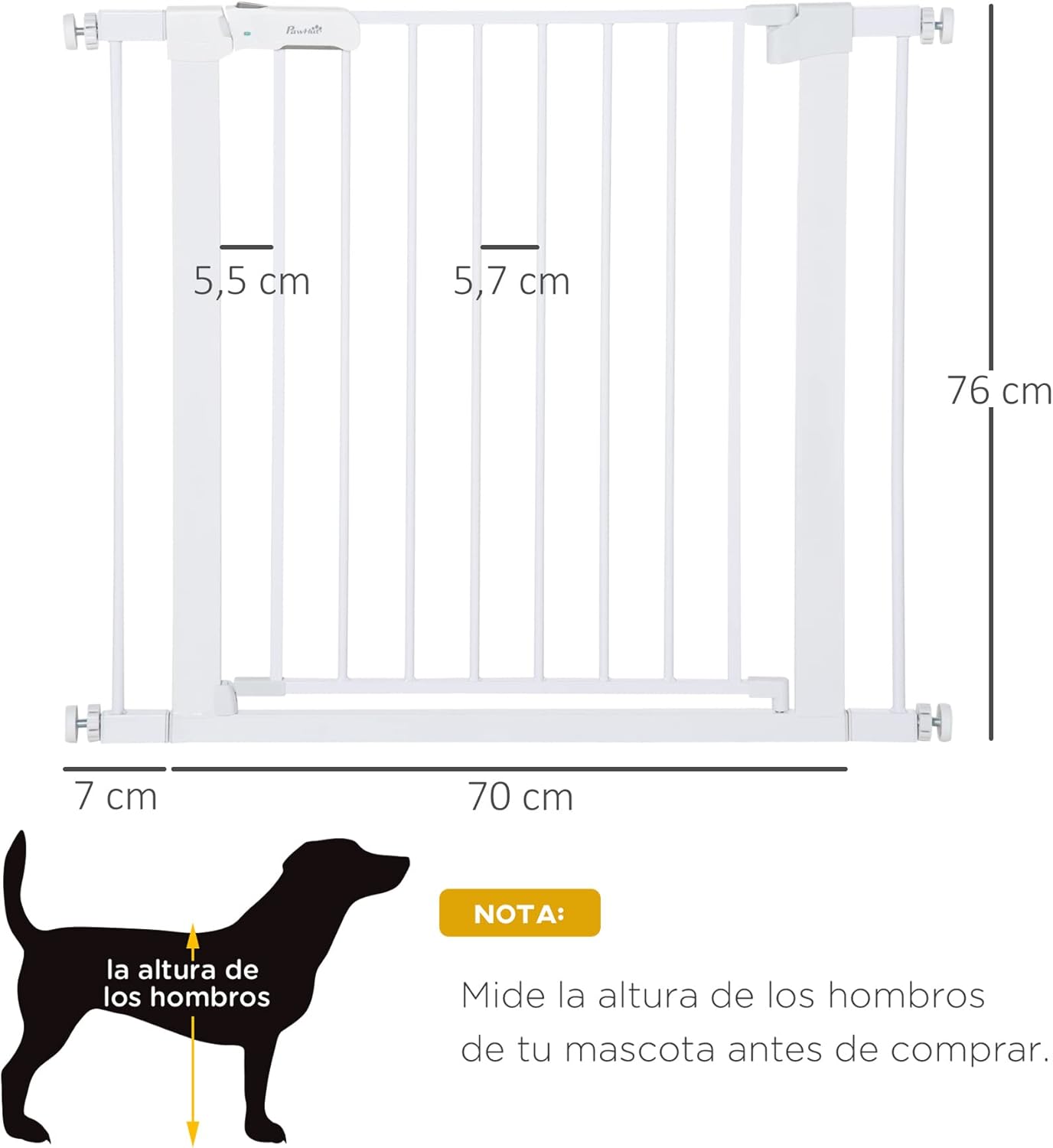 Detalle de PawHut Barrera de Seguridad 76 cm