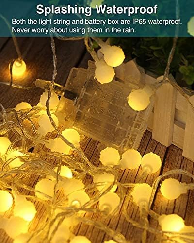 Detalle de Ligarko bolvormig (bolvormig oppervlak) lichtsnoer, 5 m, 40 warmwitte leds