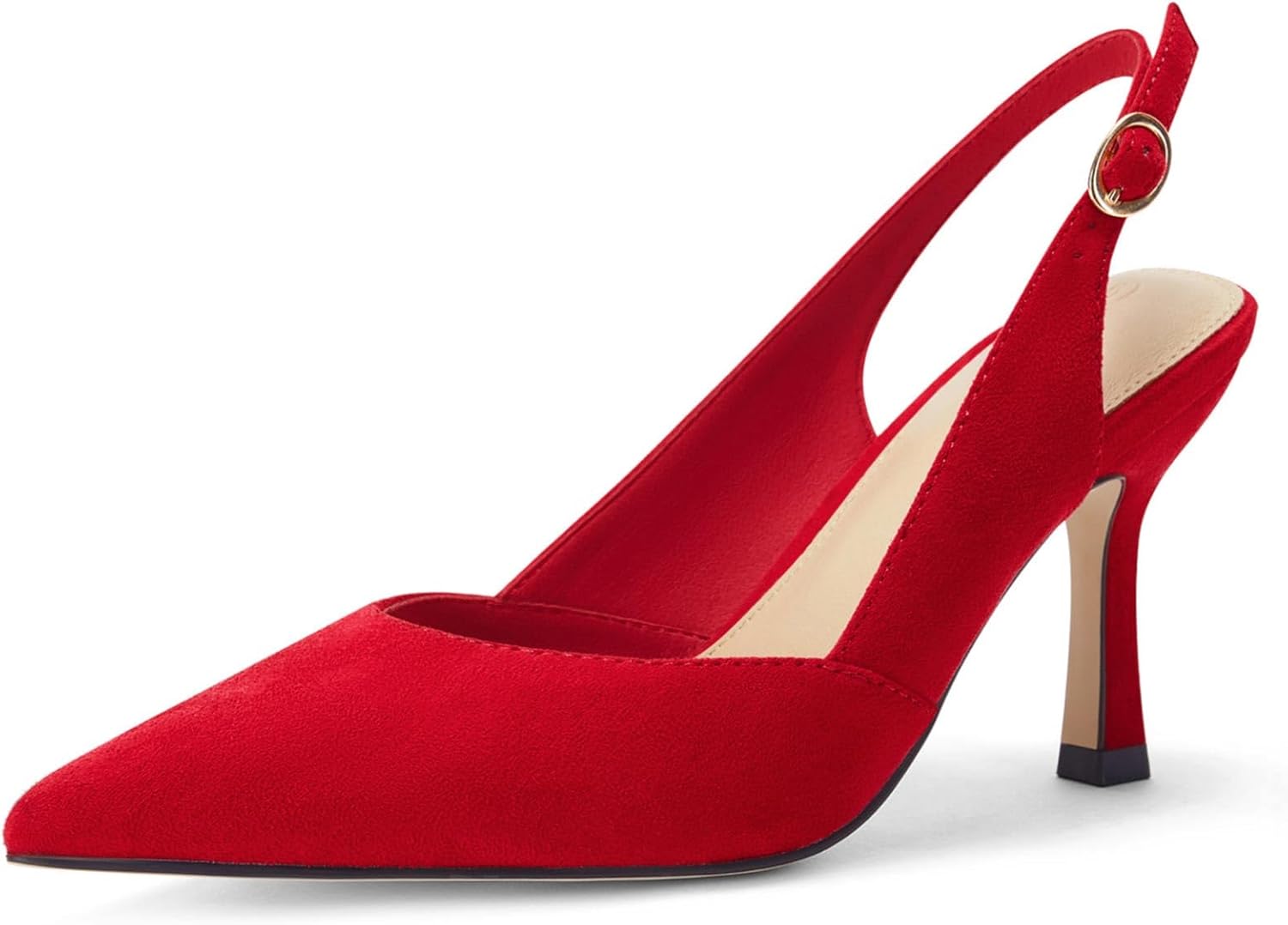 Detalle de Rilista Women’s Slingback Kitten Heels with Closed Pointed Toe
