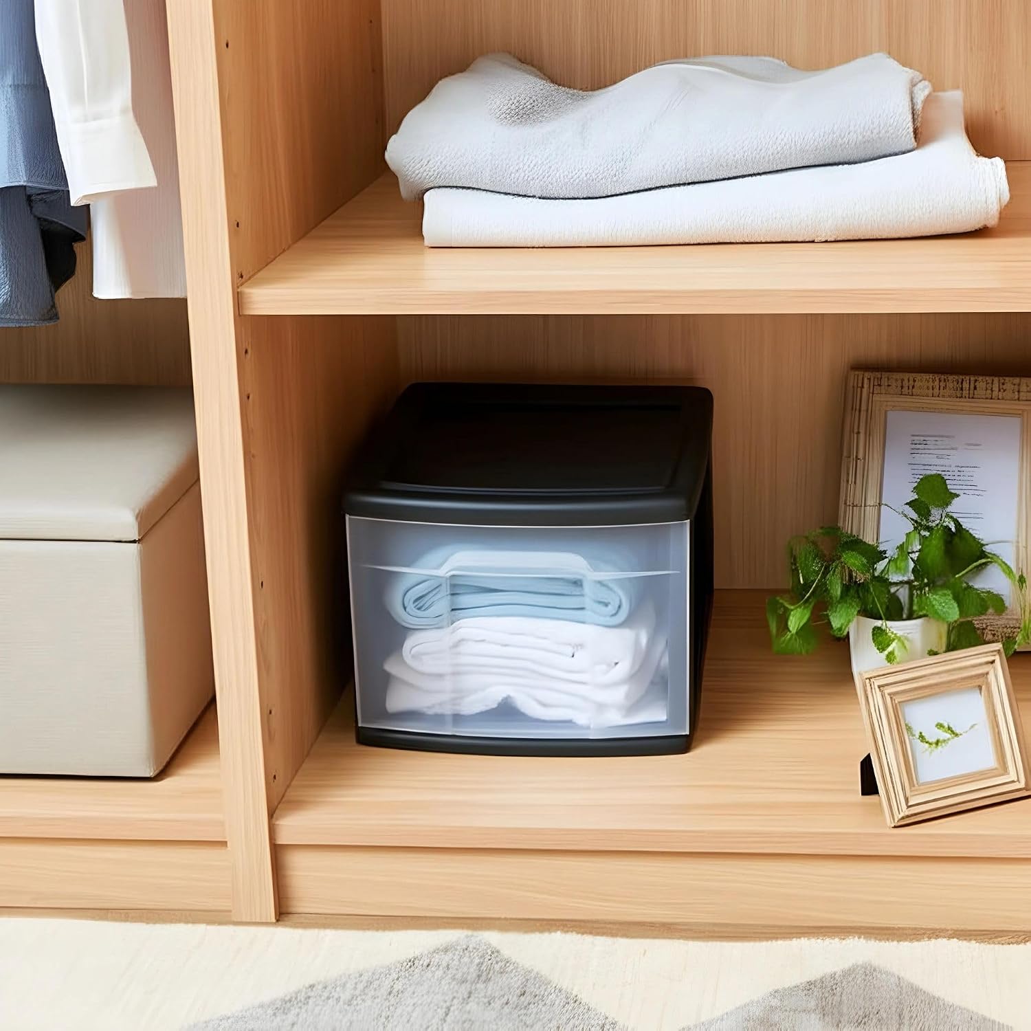Detalle de HOMZ Plastic Drawer Storage Cart
