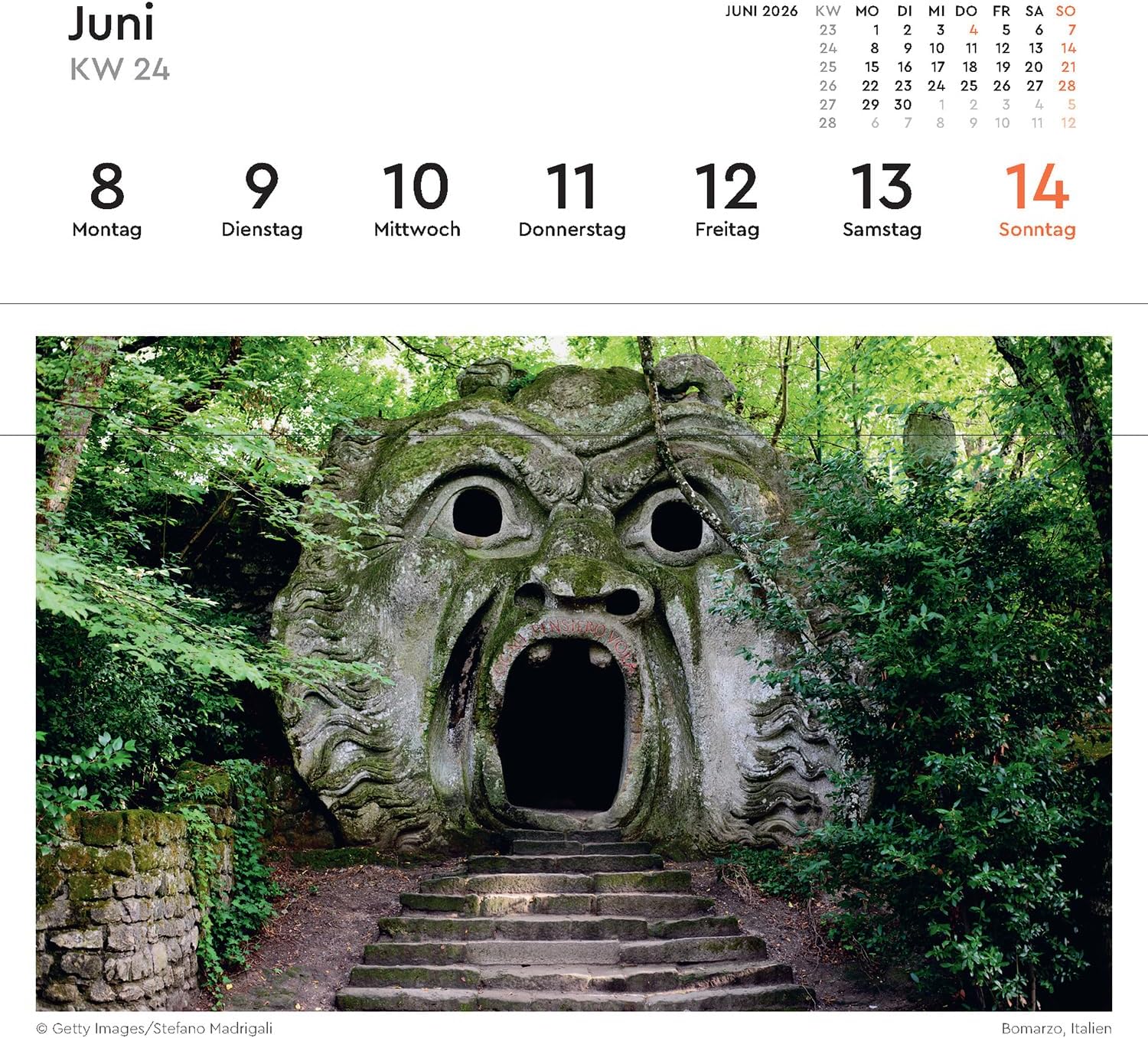 Detalle de KUNTH Postkartenkalender 2026 – Hochwertiger Tischkalender mit 53 Postkarten (auch zum Aufhängen)
