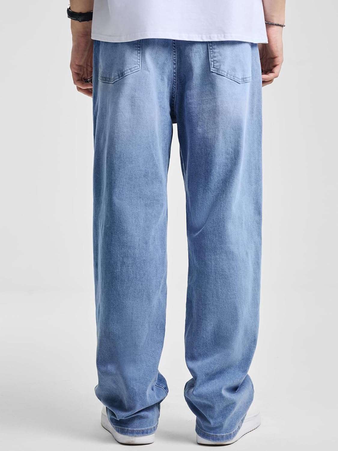 Detalle 2 de JMIERR Men's Baggy Jeans Wide Leg Skater Hip Hop Denim Pants — Loose Fit Streetwear