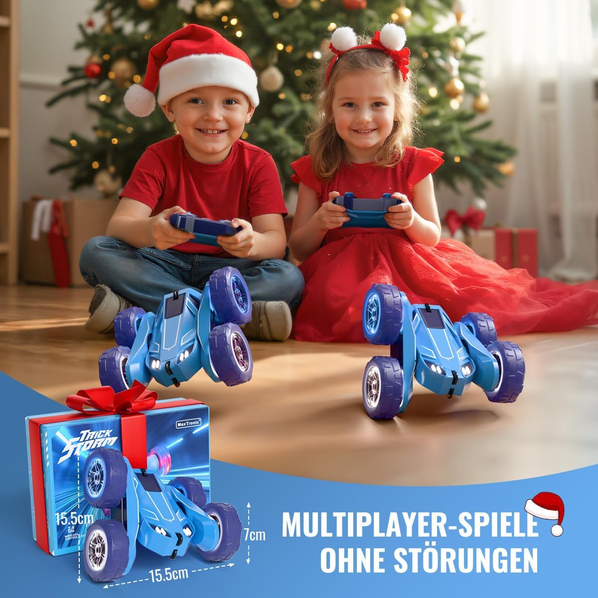 Thumbnail 5 de Ferngesteuertes Auto „Exklusiv“ mit Dual-USB-C Direktladung, 2,4G 360° Stunts und LED-Licht, 4WD (für 3–12 Jahre)