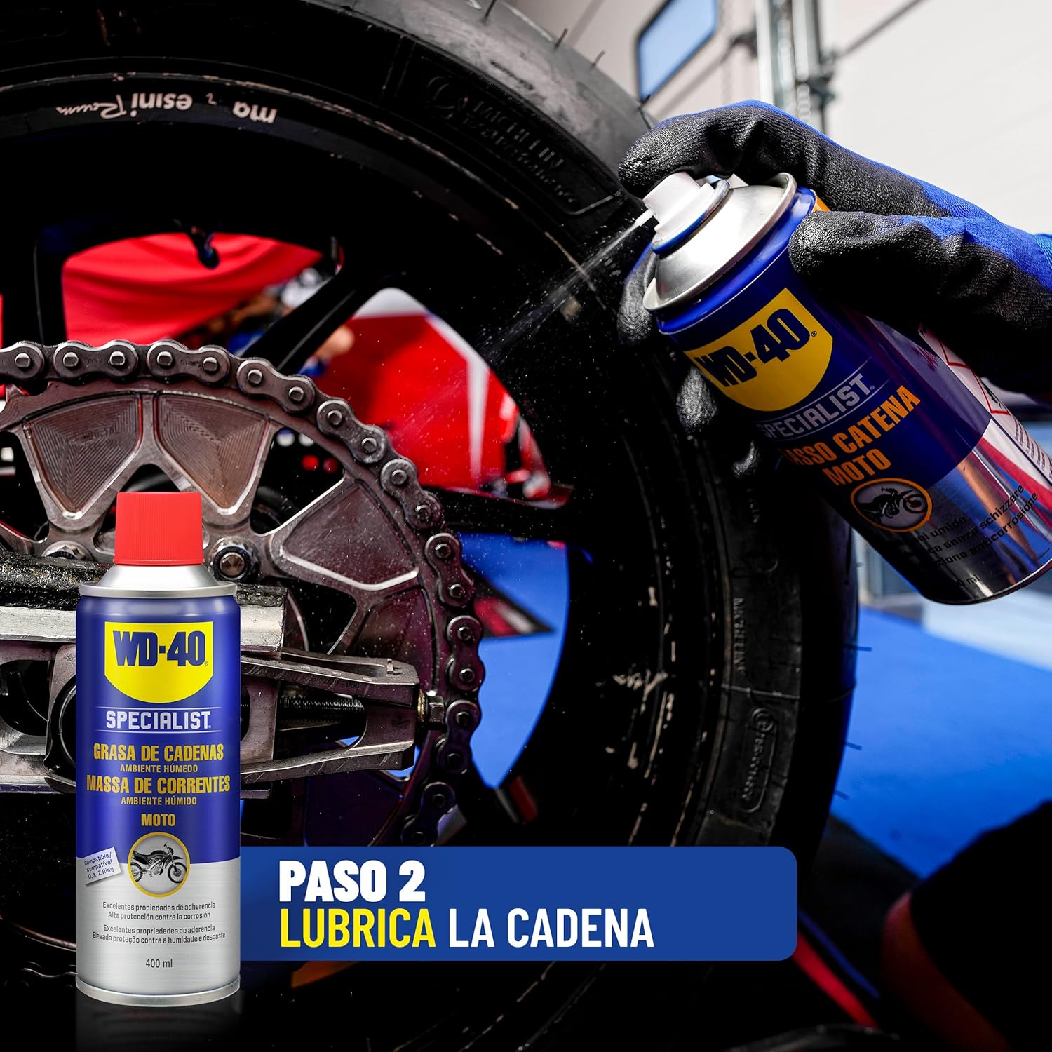 Thumbnail 3 de WD-40 Specialist Kit Cadena Moto Húmeda