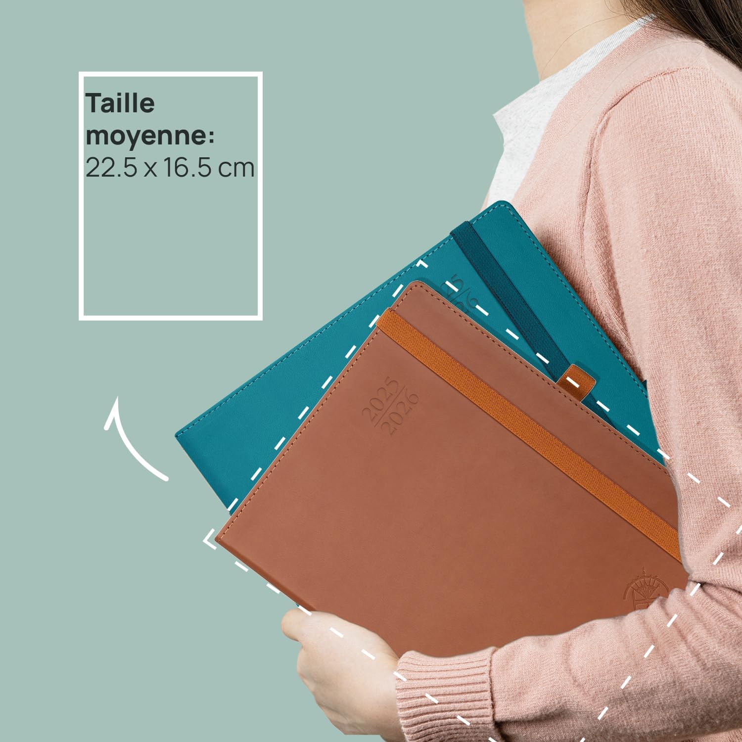 Detalle 2 de POPRUN Agenda 2025-2026 Semainier Vertical 22x16,5cm đź’Ľ