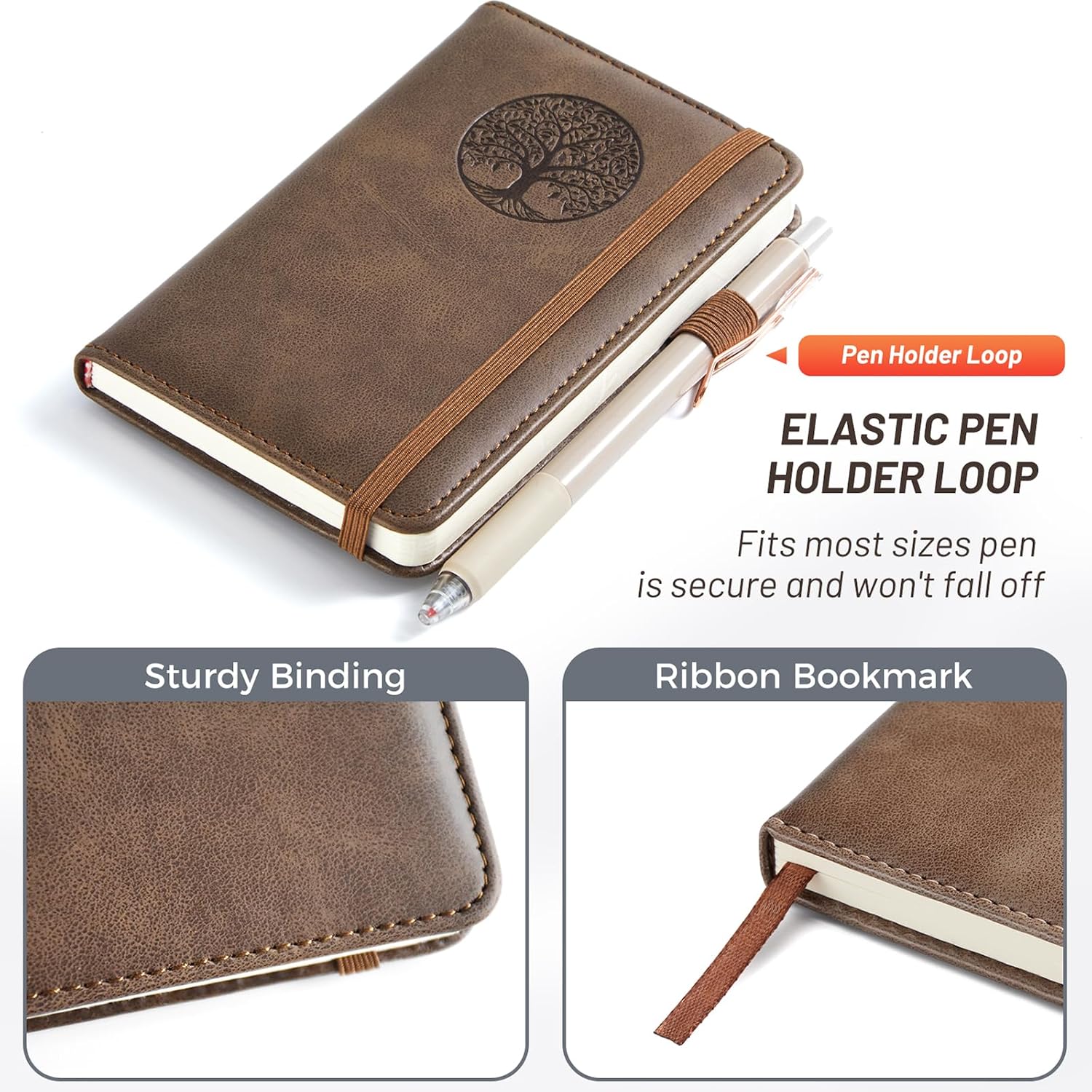 Detalle de BIYUNRO Pocket Notebook, A6
