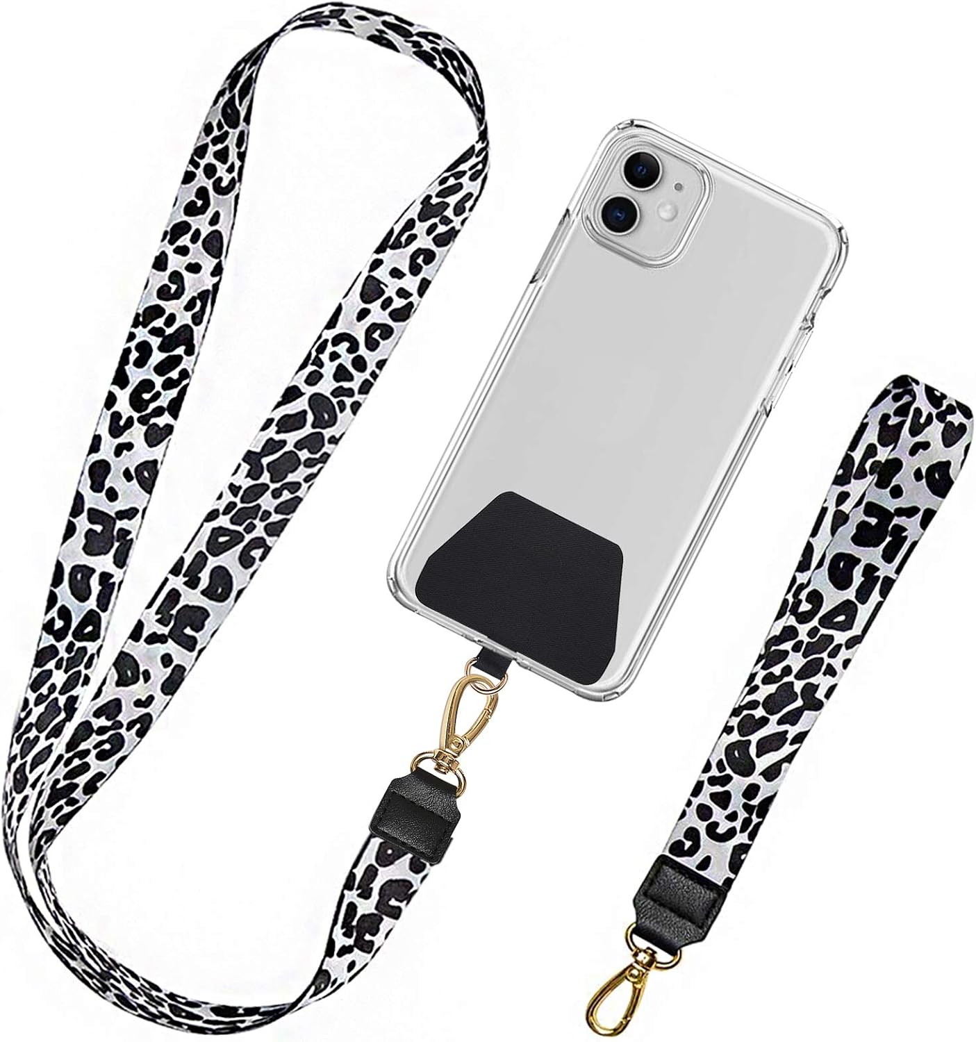 Thumbnail 6 de takyu Mobile Phone Lanyard for Keys – 2-Piece Neck Strap and Wrist Tether, Universal Phone Case Anchor (Black)