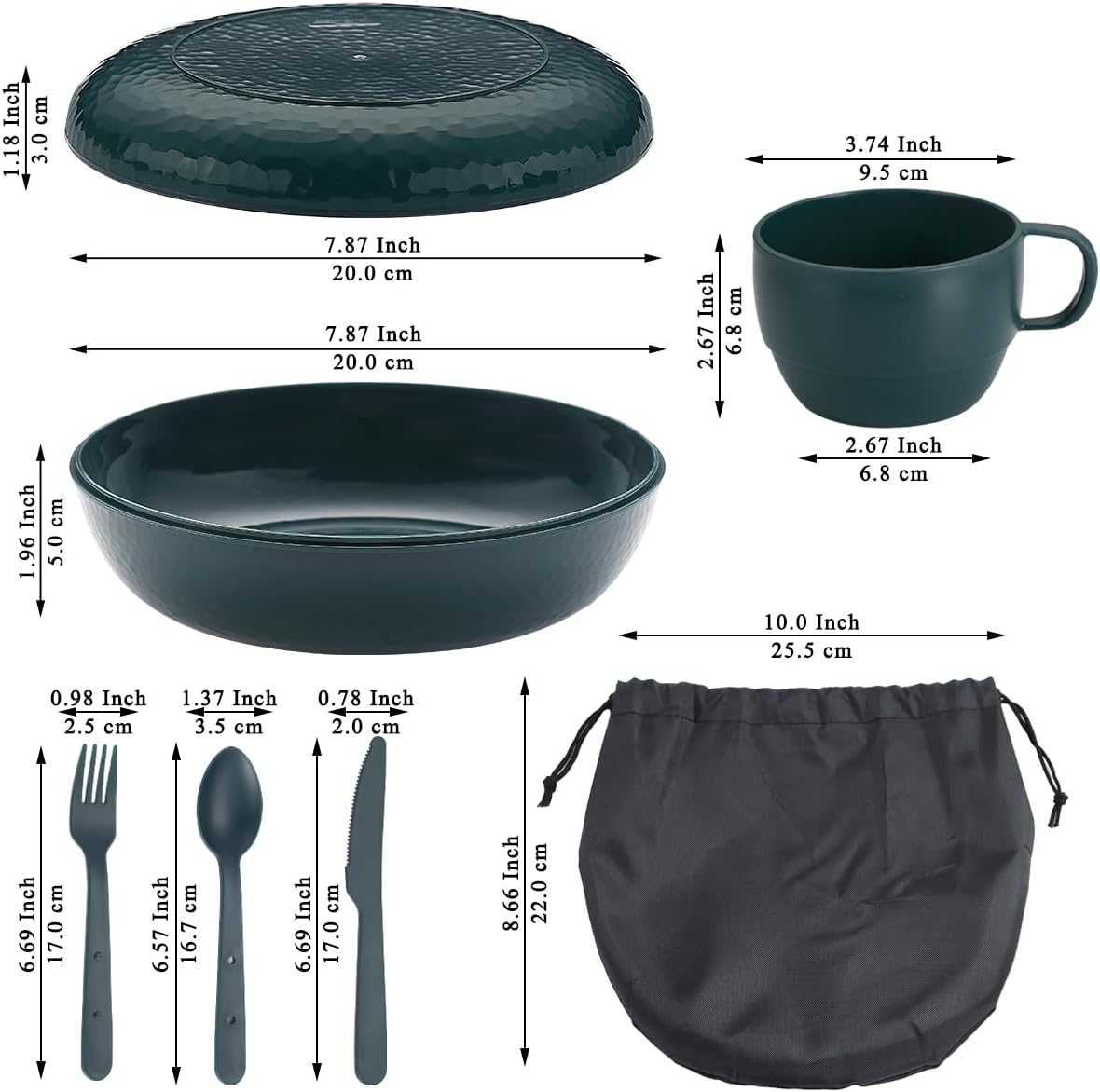 Detalle 2 de Berglander Kit da campeggio Verde 🥣